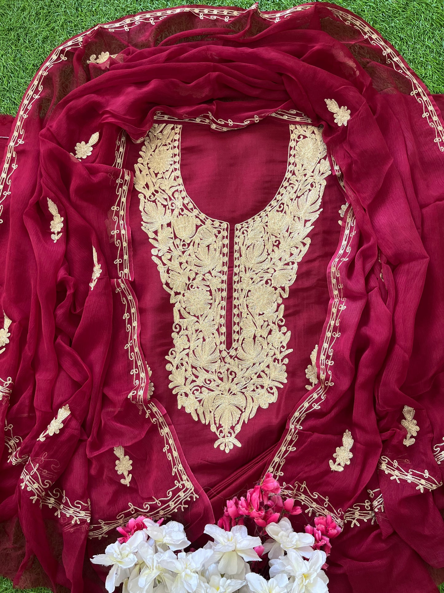 ‘Sanam’ Silk Tilla Kashmiri Suit