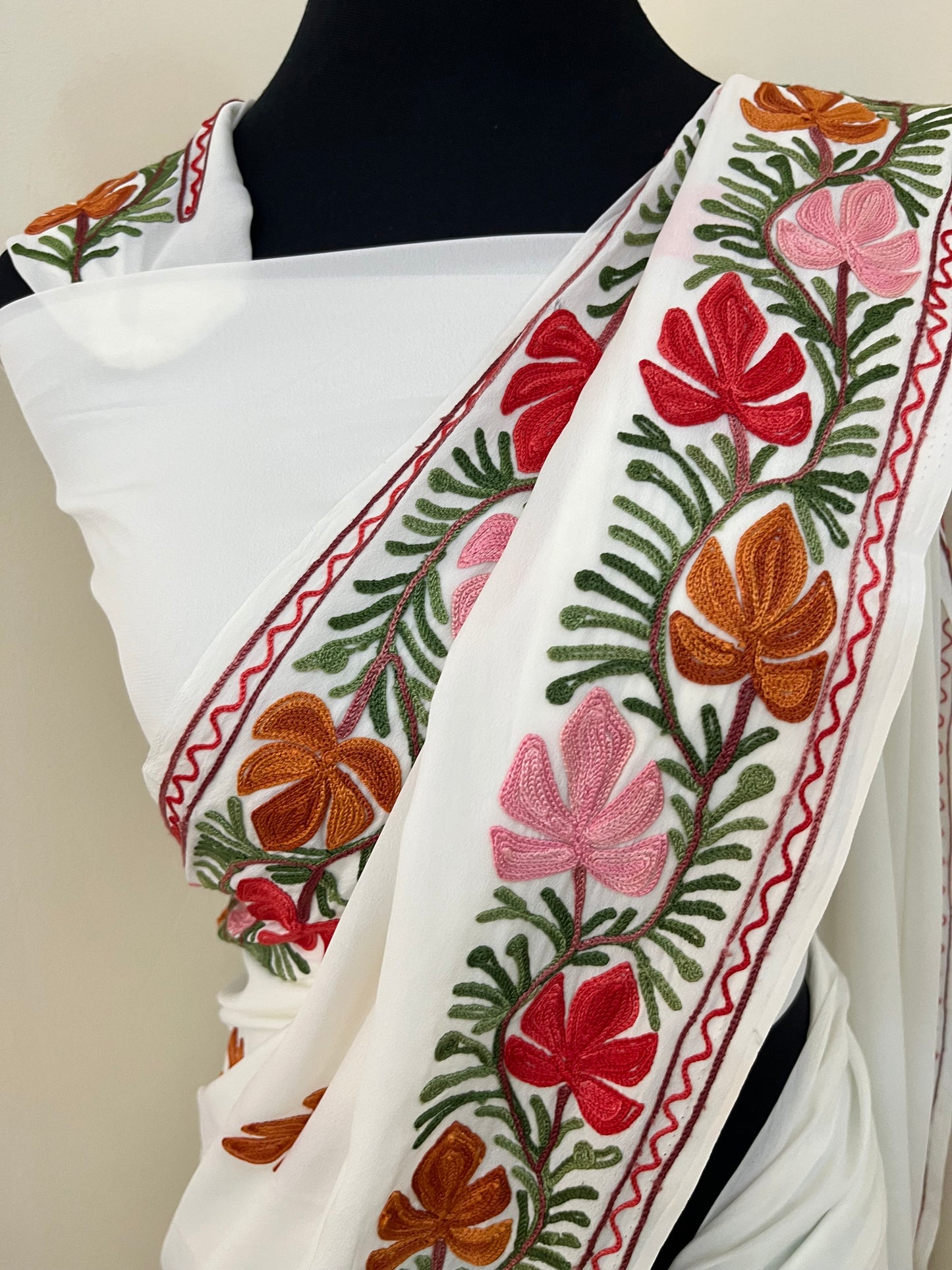 Crape Kashmiri Saree