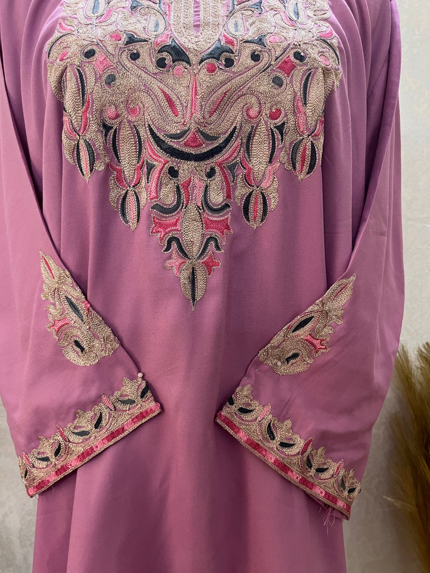 Mauve Cotton Stitched Co-ord Set( 42)