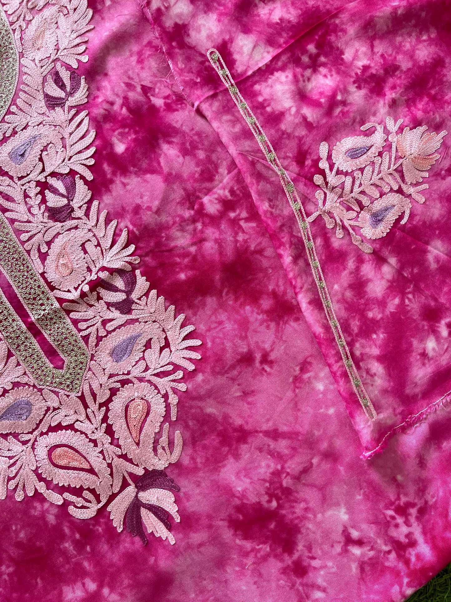 Cotton Unstitched Ty Dy Kashmiri Kurti