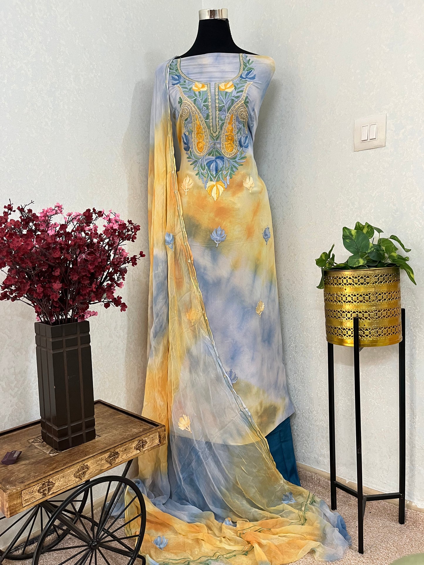 Pure Georgette Ty Dy Kashmiri Suit