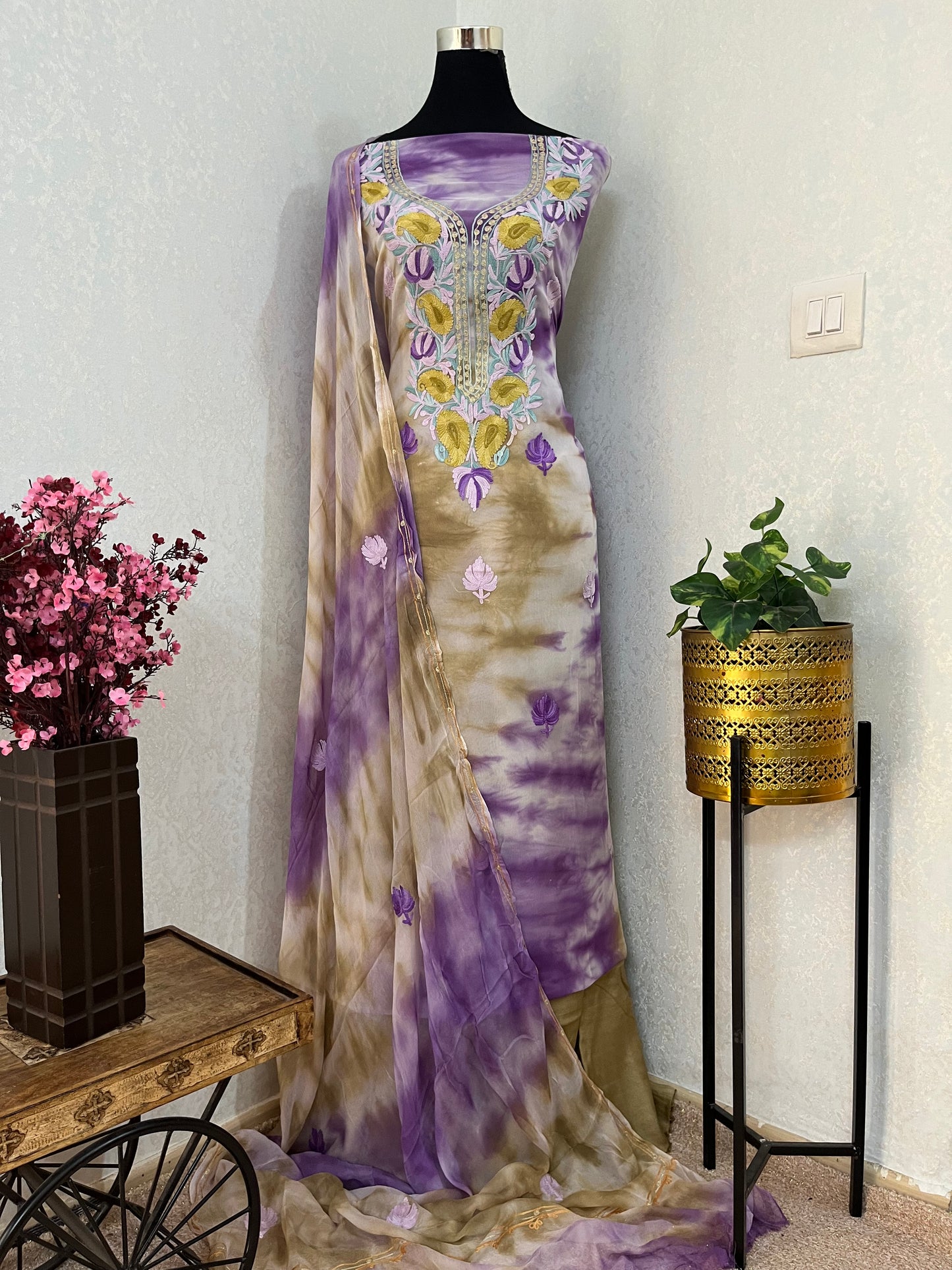 Pure Georgette Ty Dy Kashmiri Suit