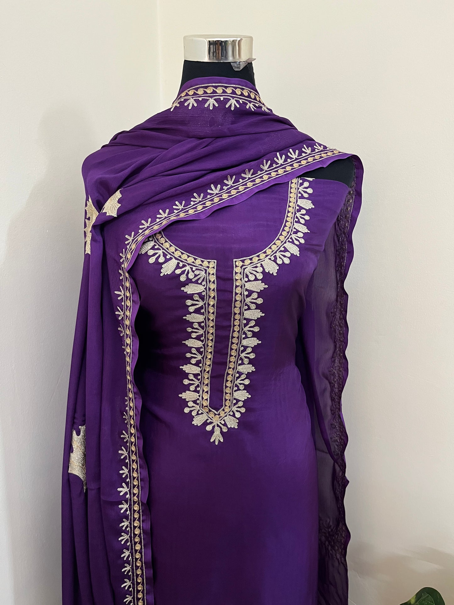 Sanam’ Tilla Embroidered Suit material