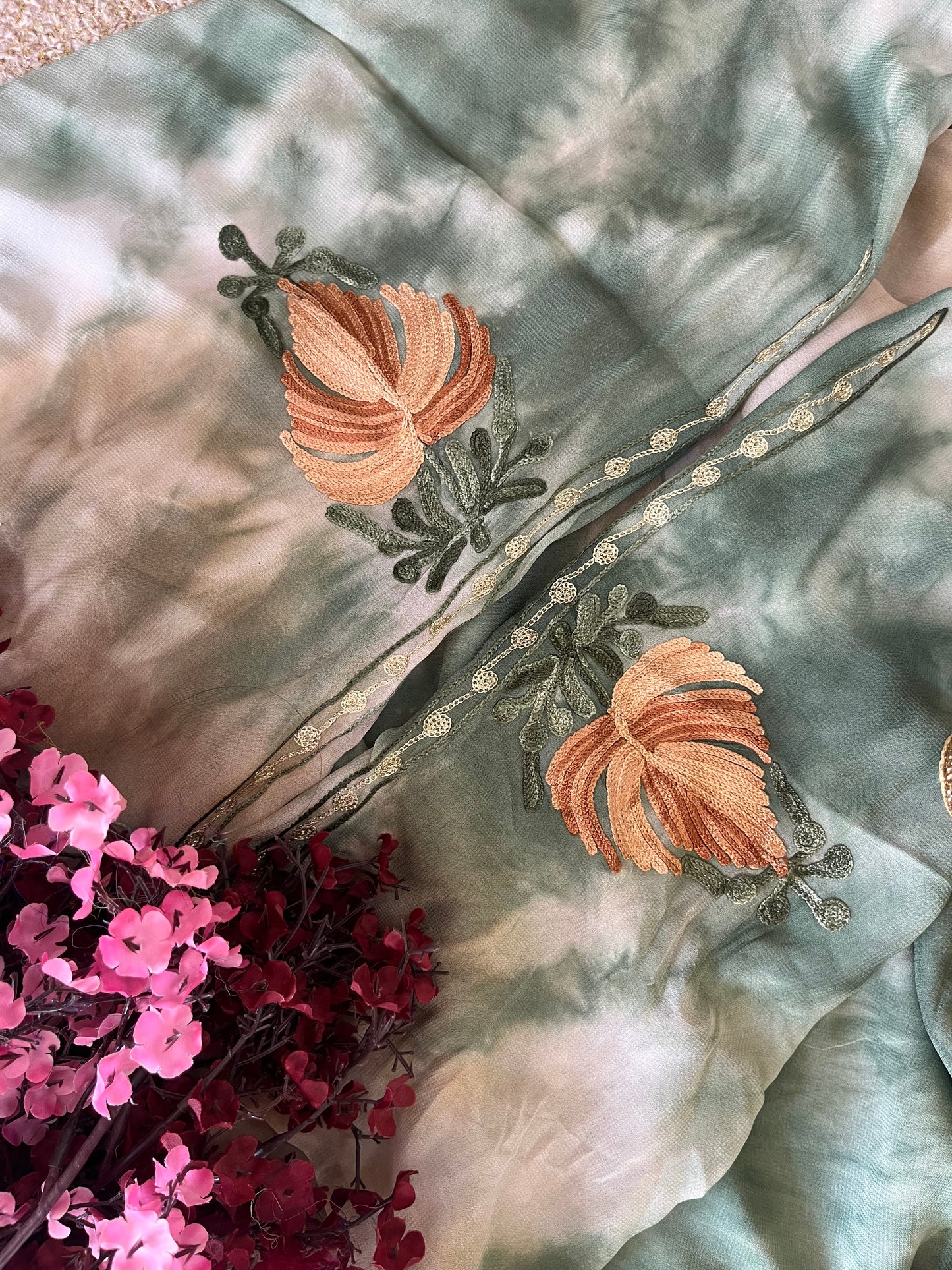 Pure Georgette Ty Dy Kashmiri Suit