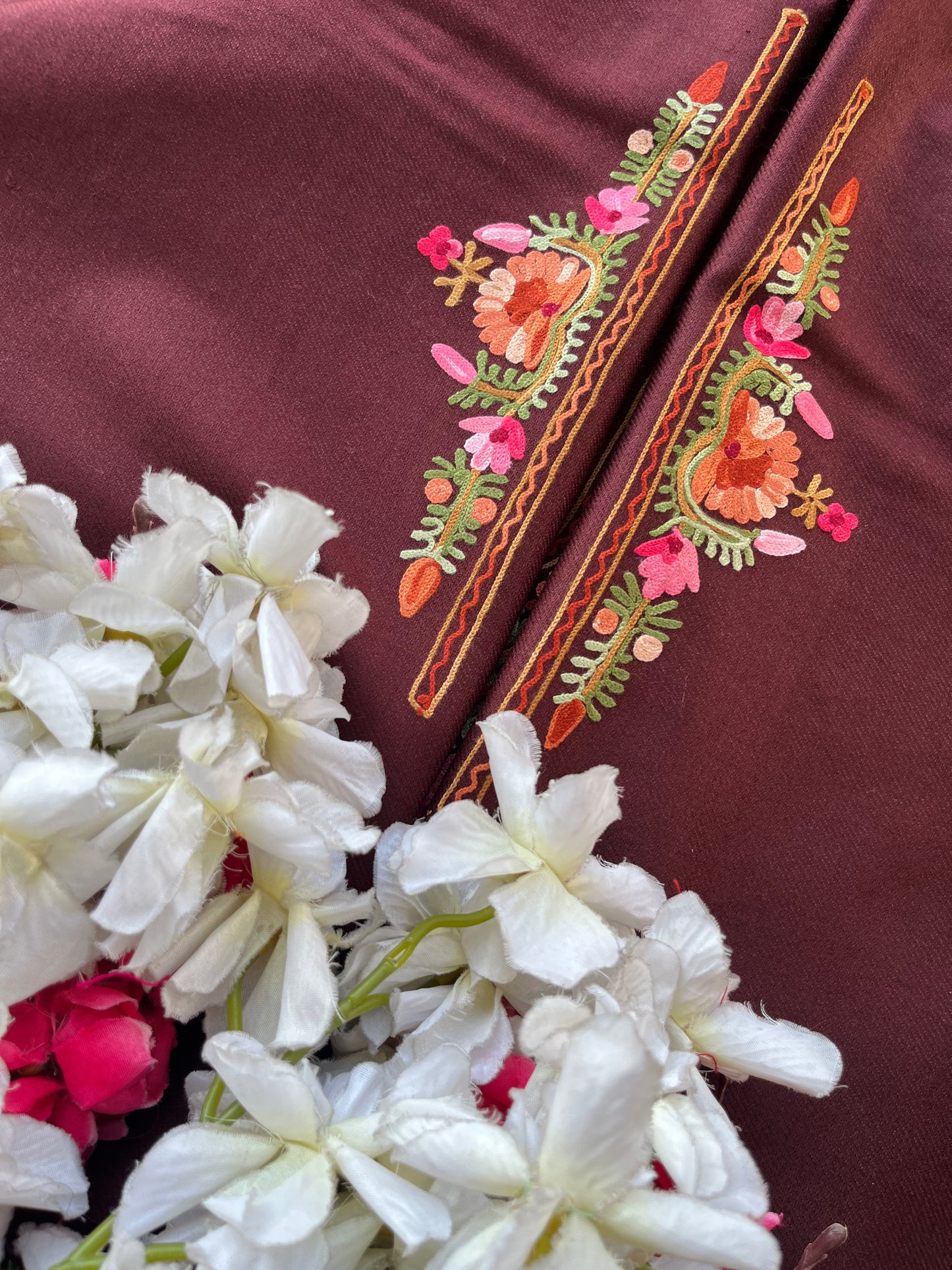 Coke Woollen Aari Embroidered 3pc suit