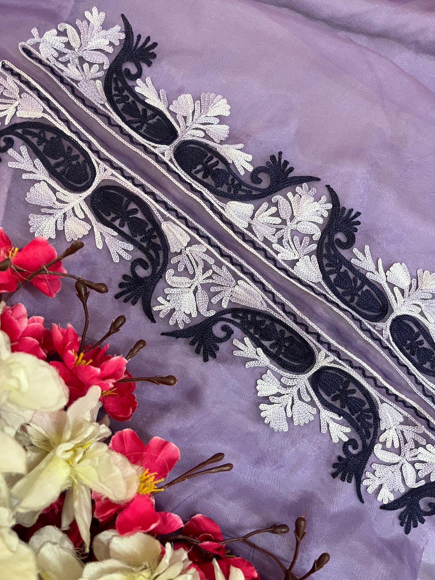 Lilac Soft Tissue Kashmiri Suit