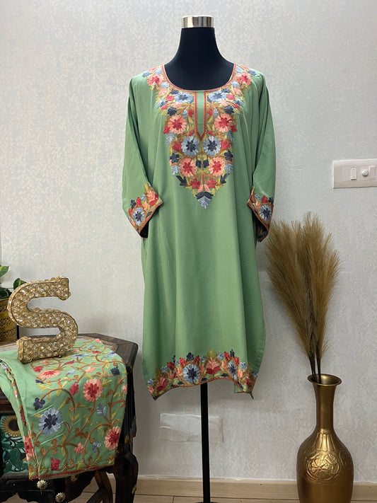 Pastel Green Cotton Stitched Co-ord Set (46)