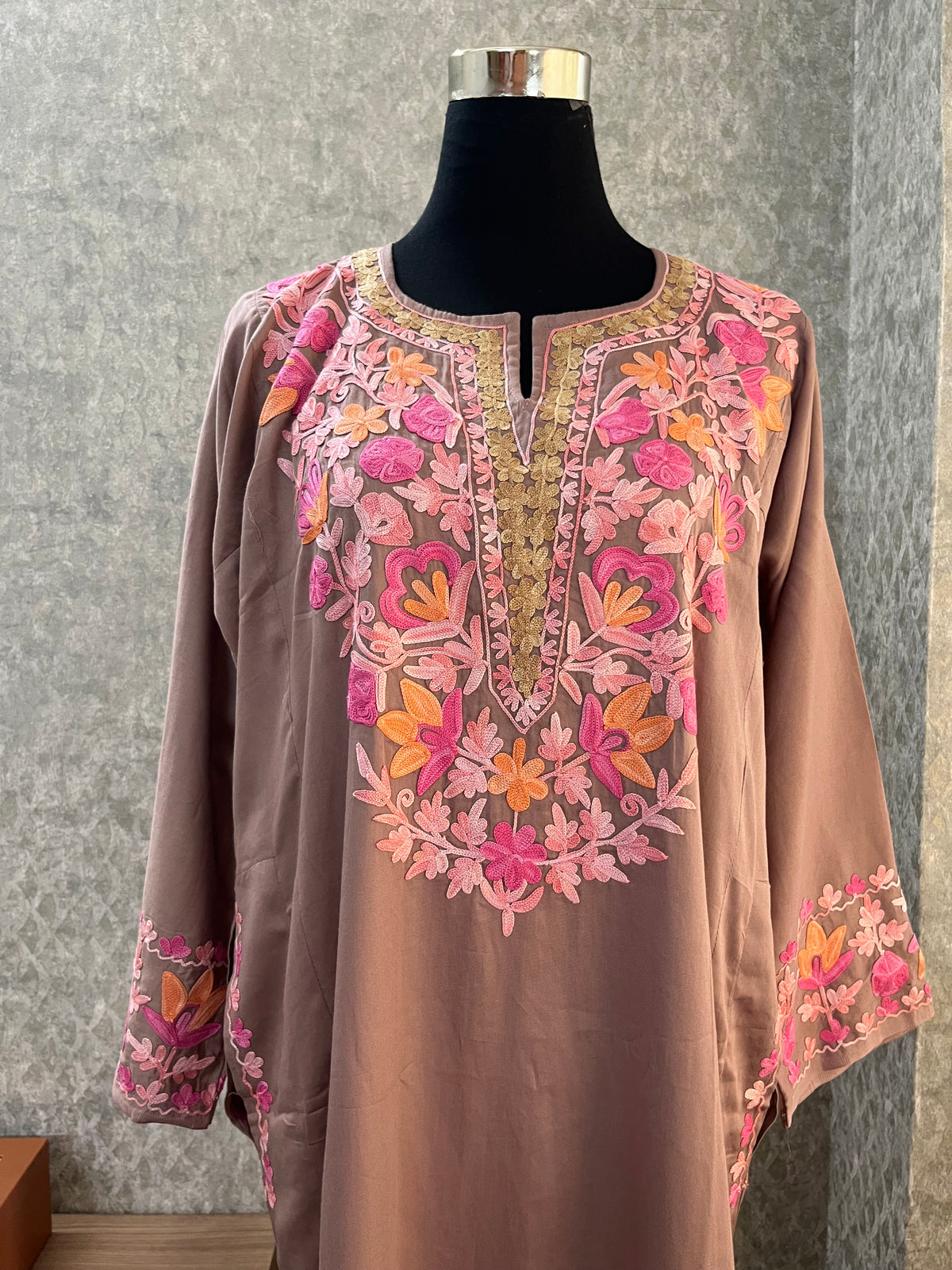 Fuan Cotton Front Jaal Pheran Set  Size(44)