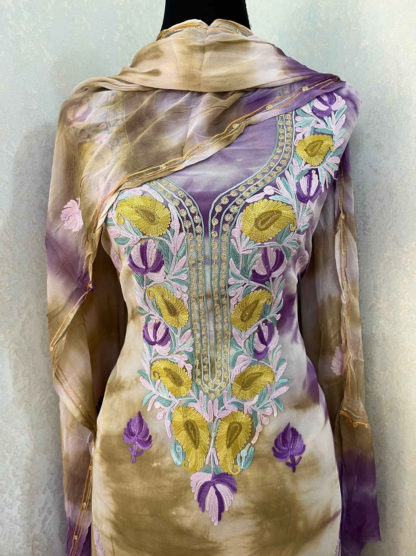 Pure Georgette Ty Dy Kashmiri Suit