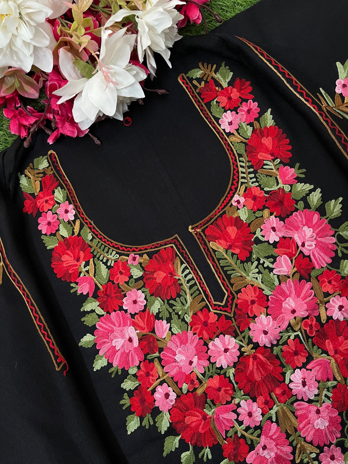 Black Woollen Aari Embroidered 3pc suit