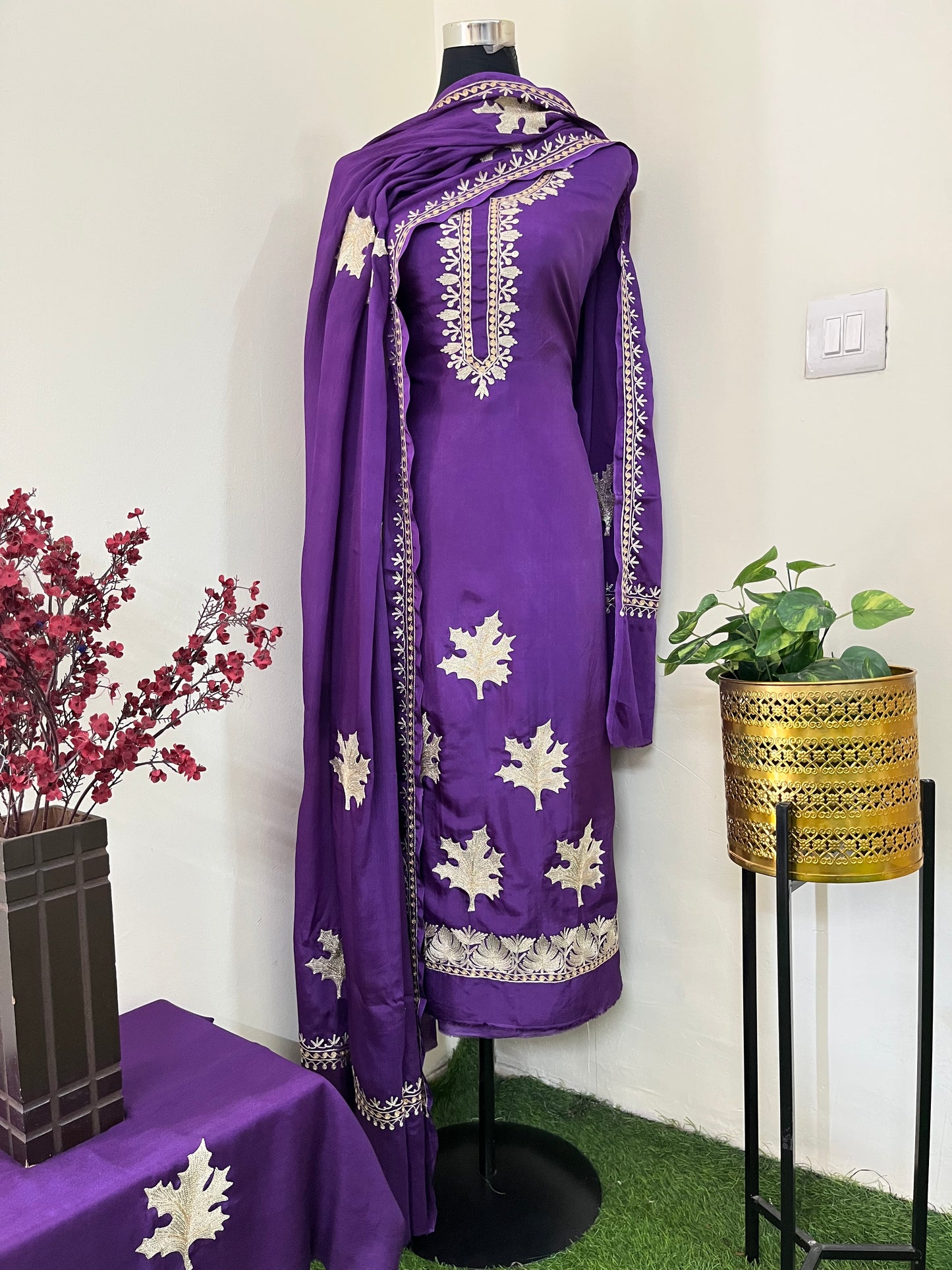 Sanam’ Tilla Embroidered Suit material