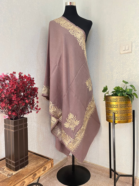 Faun Semi Pashmina Tilla Embroidered stole