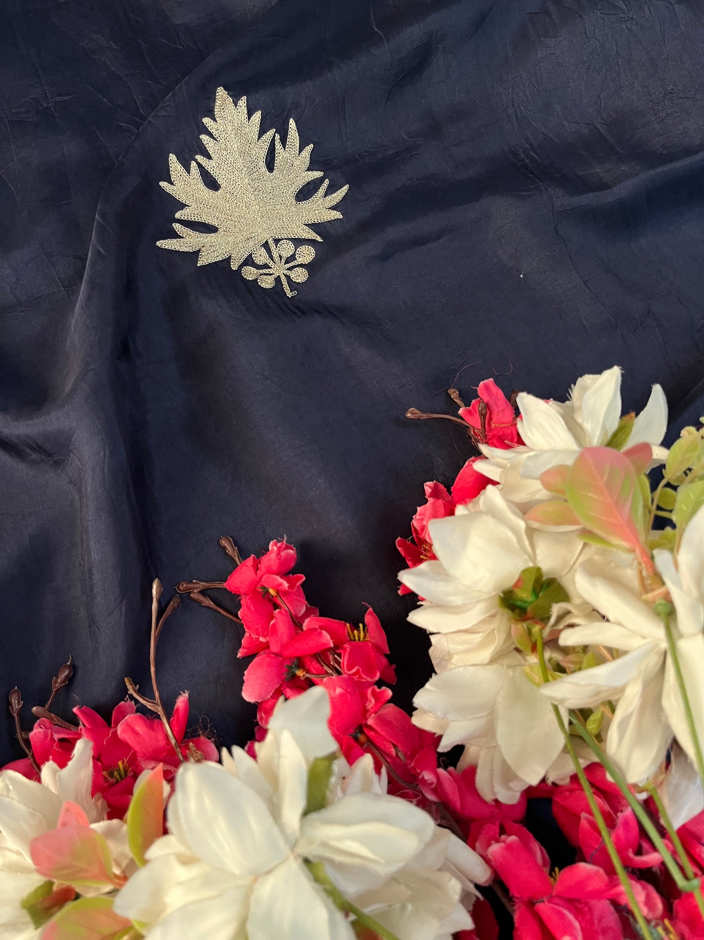 Navy Blue Sanam’ Tilla Kashmiri Silk Suit