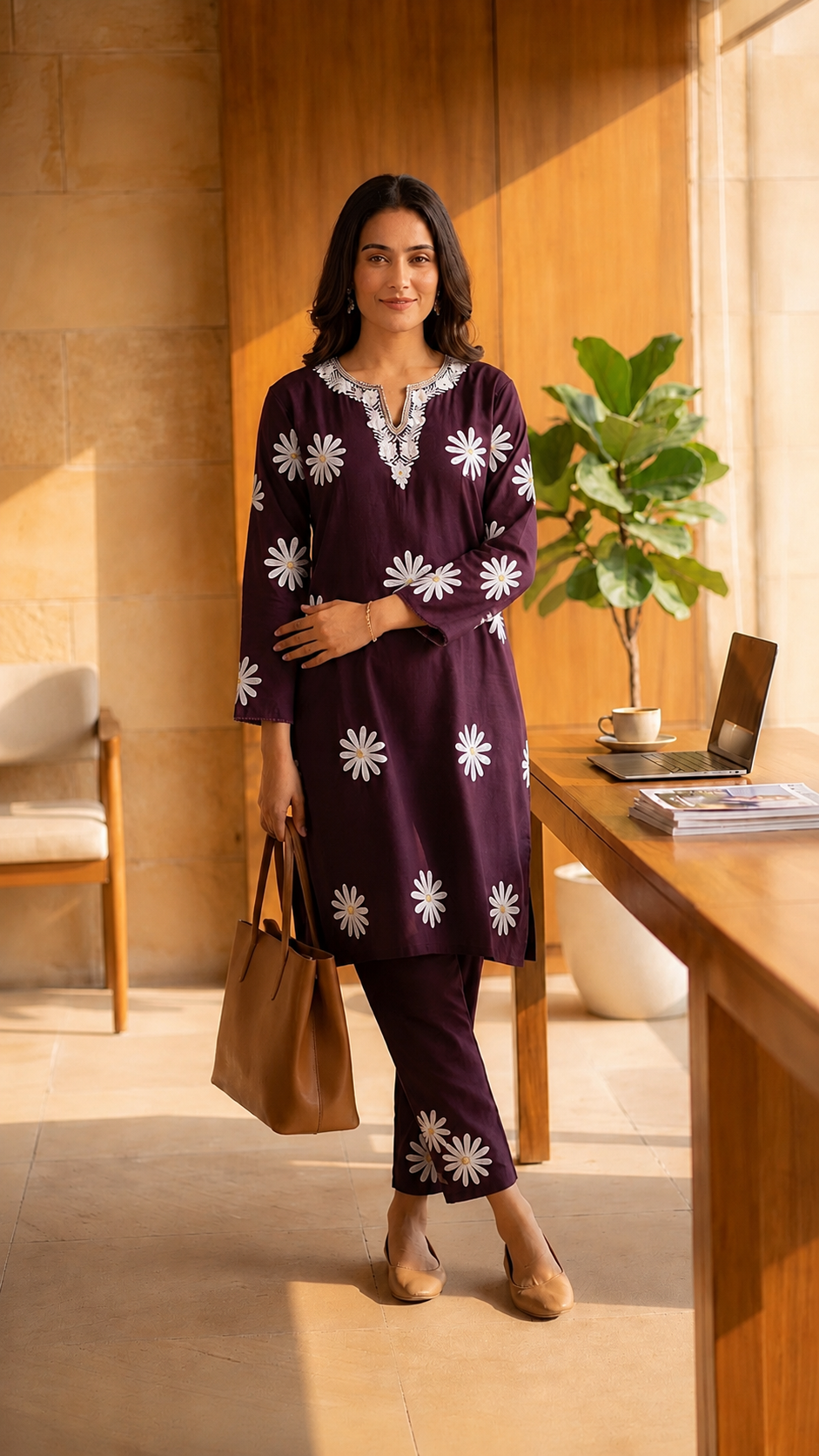 Wine Cotton Cord Set Size(40)