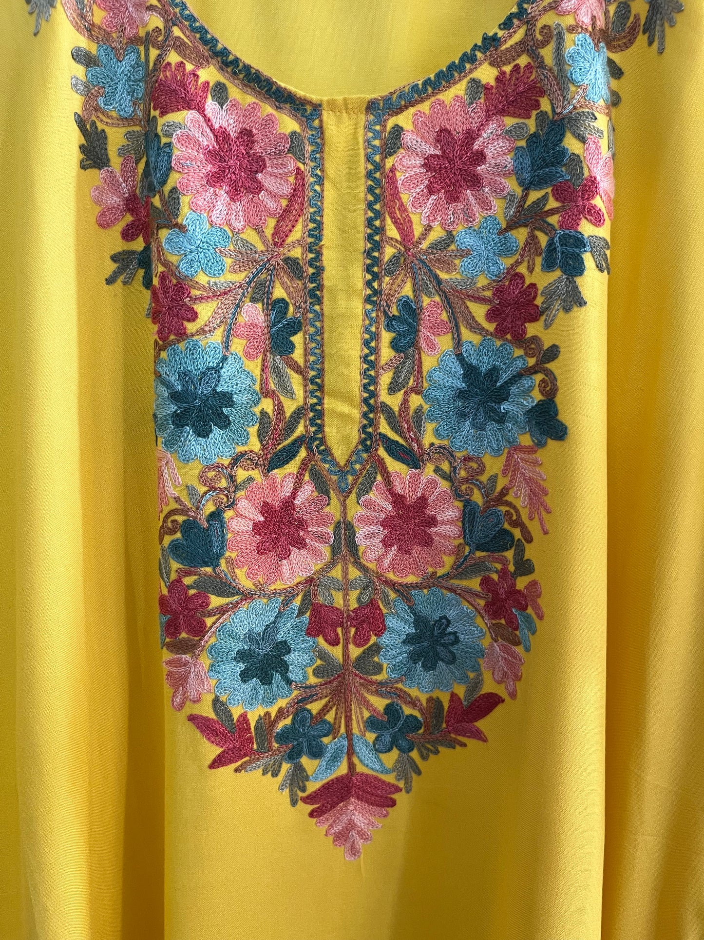 Yellow Cotton Stitched Co-ord Set(44)