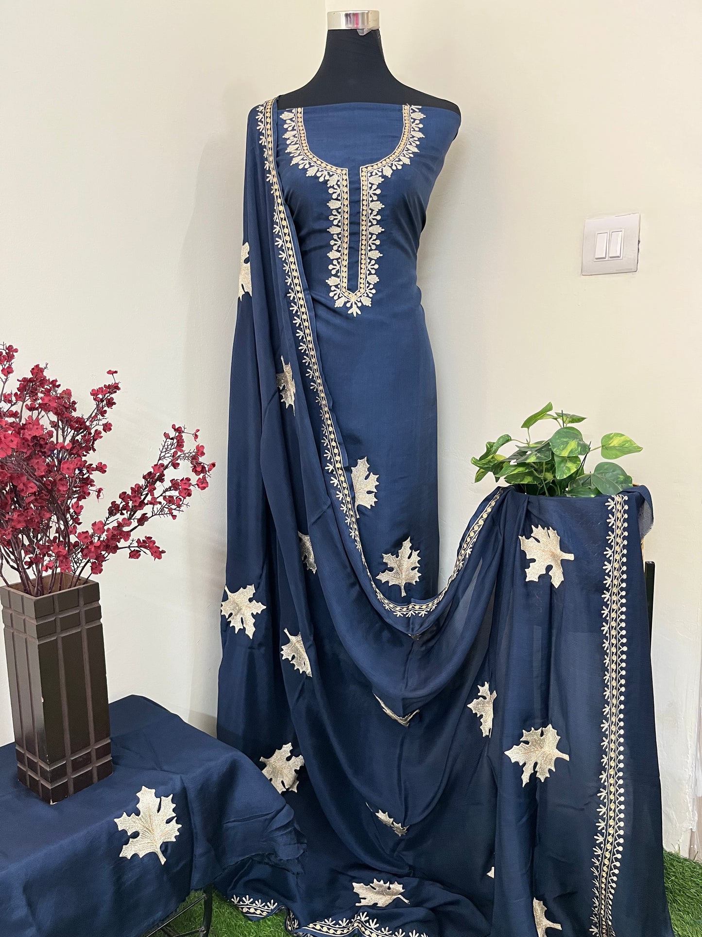 Sanam’ Tilla Embroidered Suit material