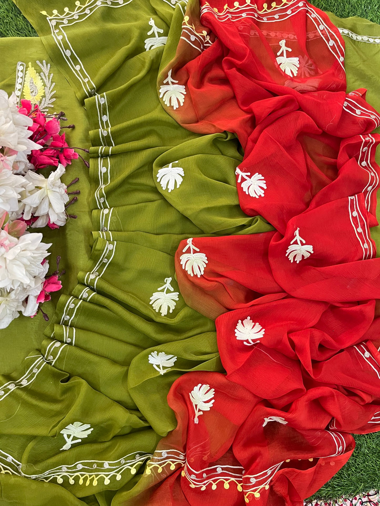 Heena Green Opada Silk Kashmiri Suit