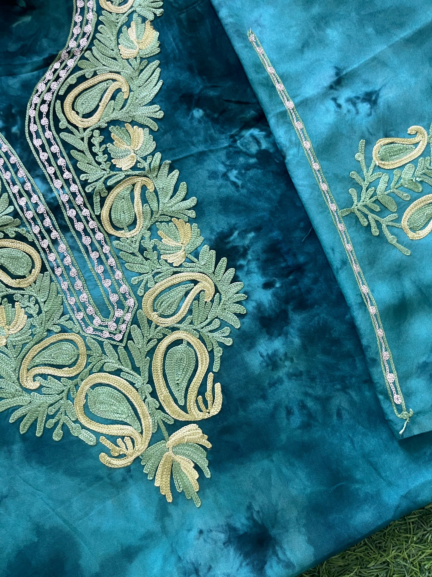 Cotton Unstitched Ty Dy Kashmiri Kurti
