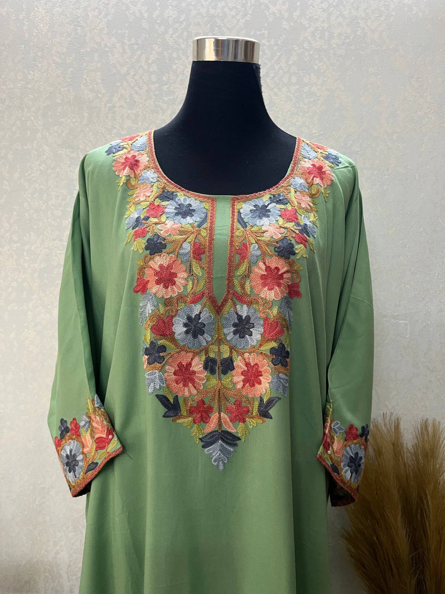 Pastel Green Cotton Stitched Co-ord Set (46)