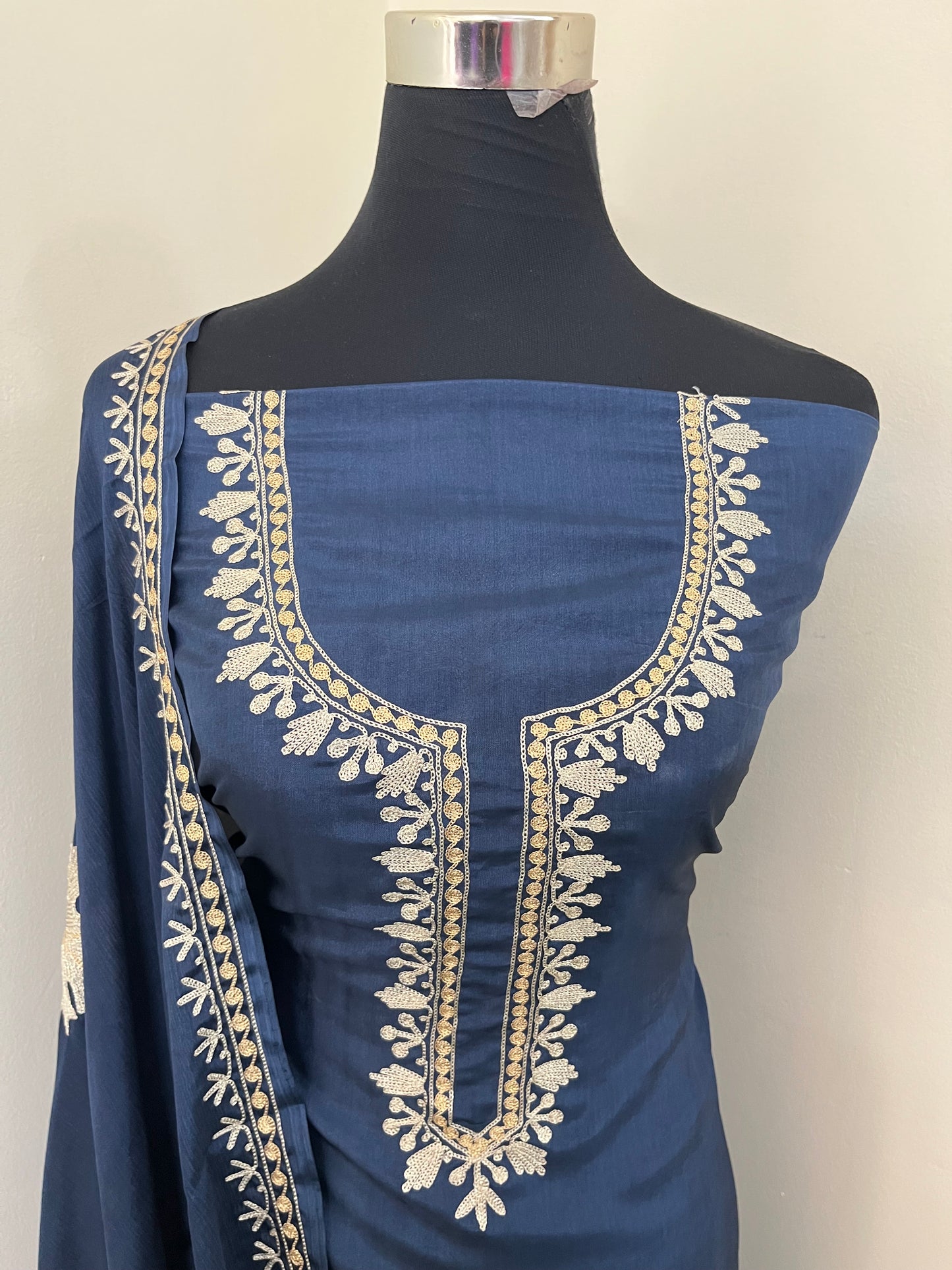 Sanam’ Tilla Embroidered Suit material