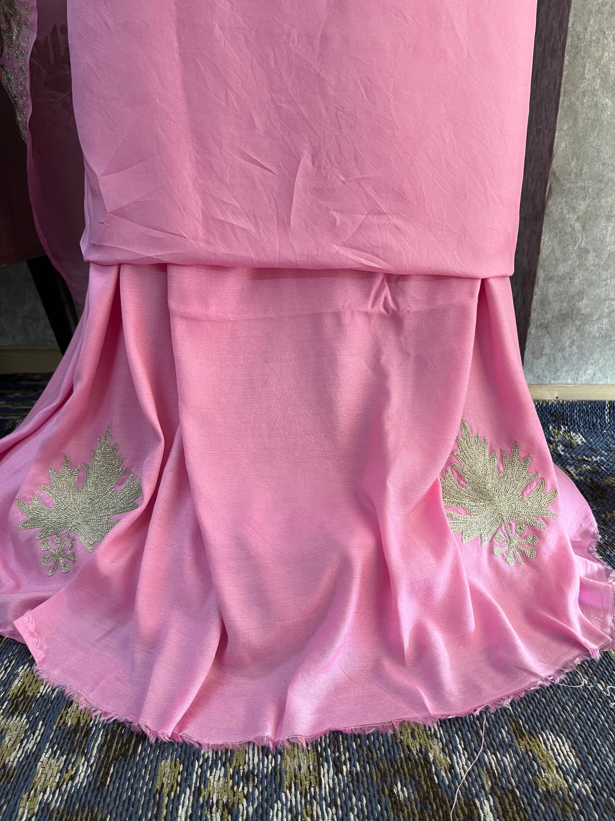 Pink Sanam’ Tilla Kashmiri Silk Suit