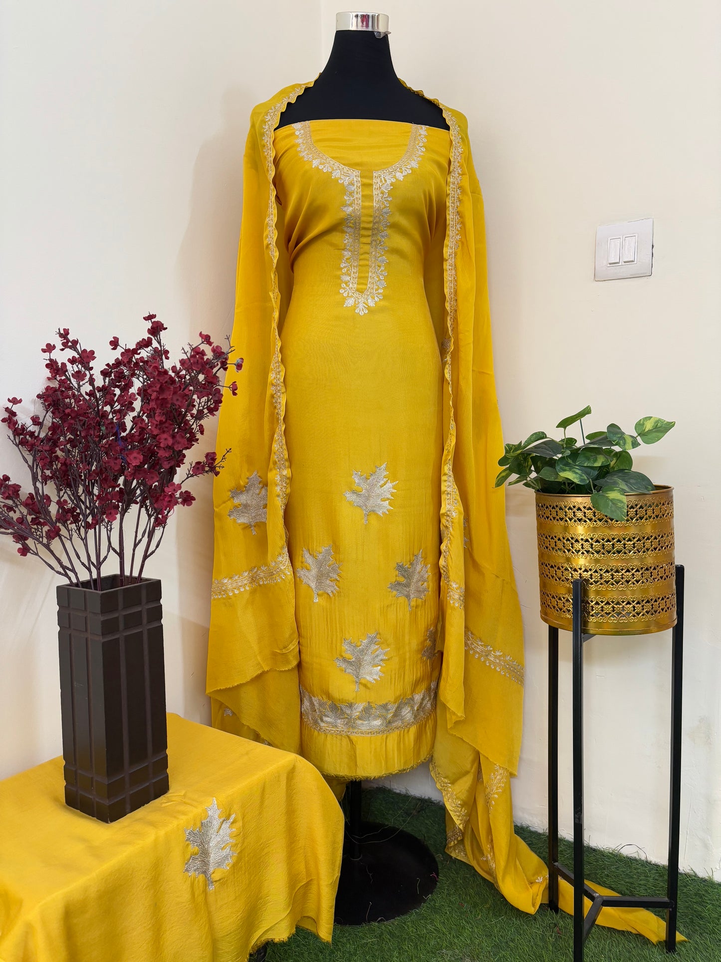 Sanam’ Tilla Embroidered Suit material