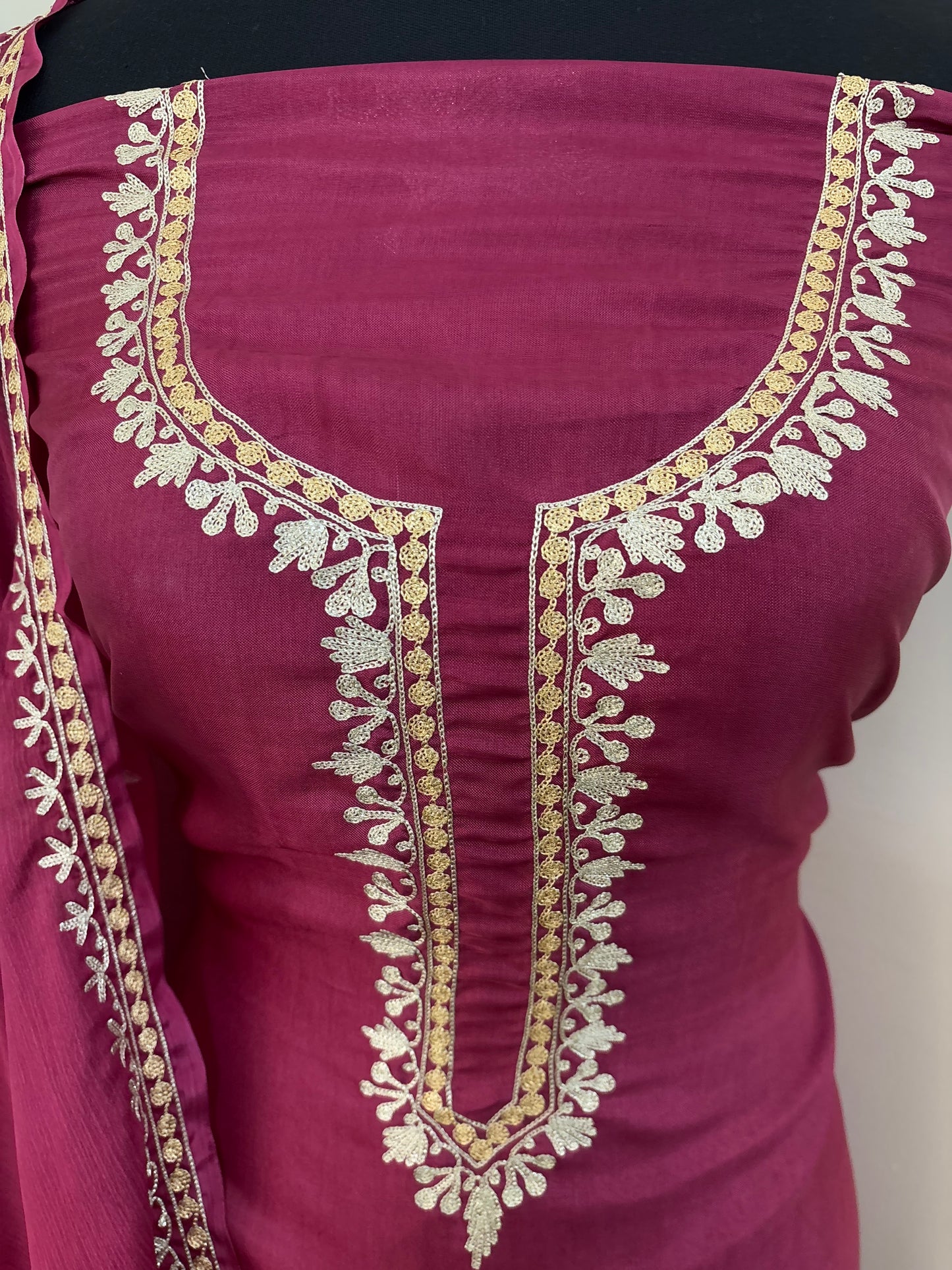 Sanam’ Tilla Embroidered Suit material