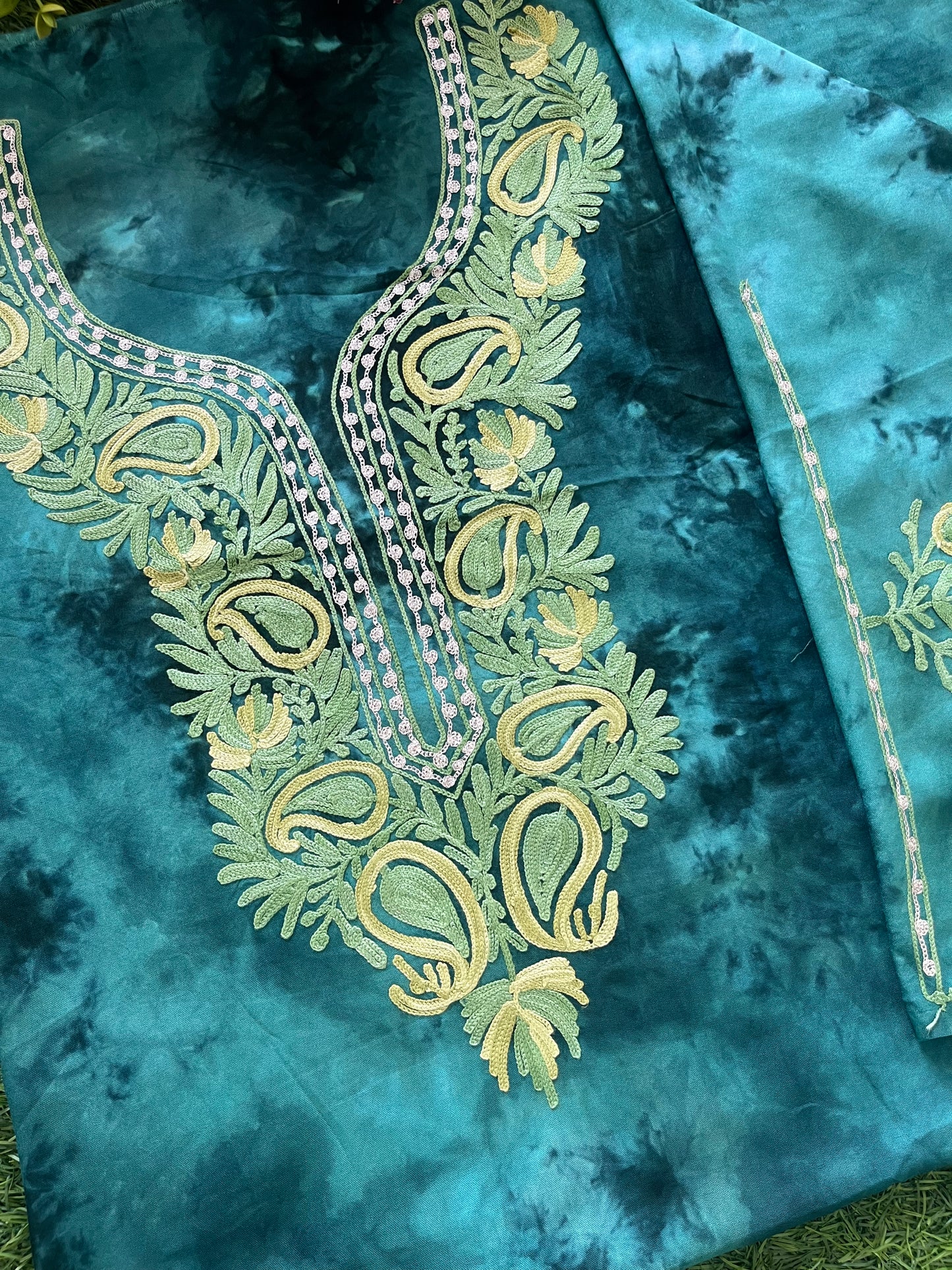 Cotton Unstitched Ty Dy Kashmiri Kurti