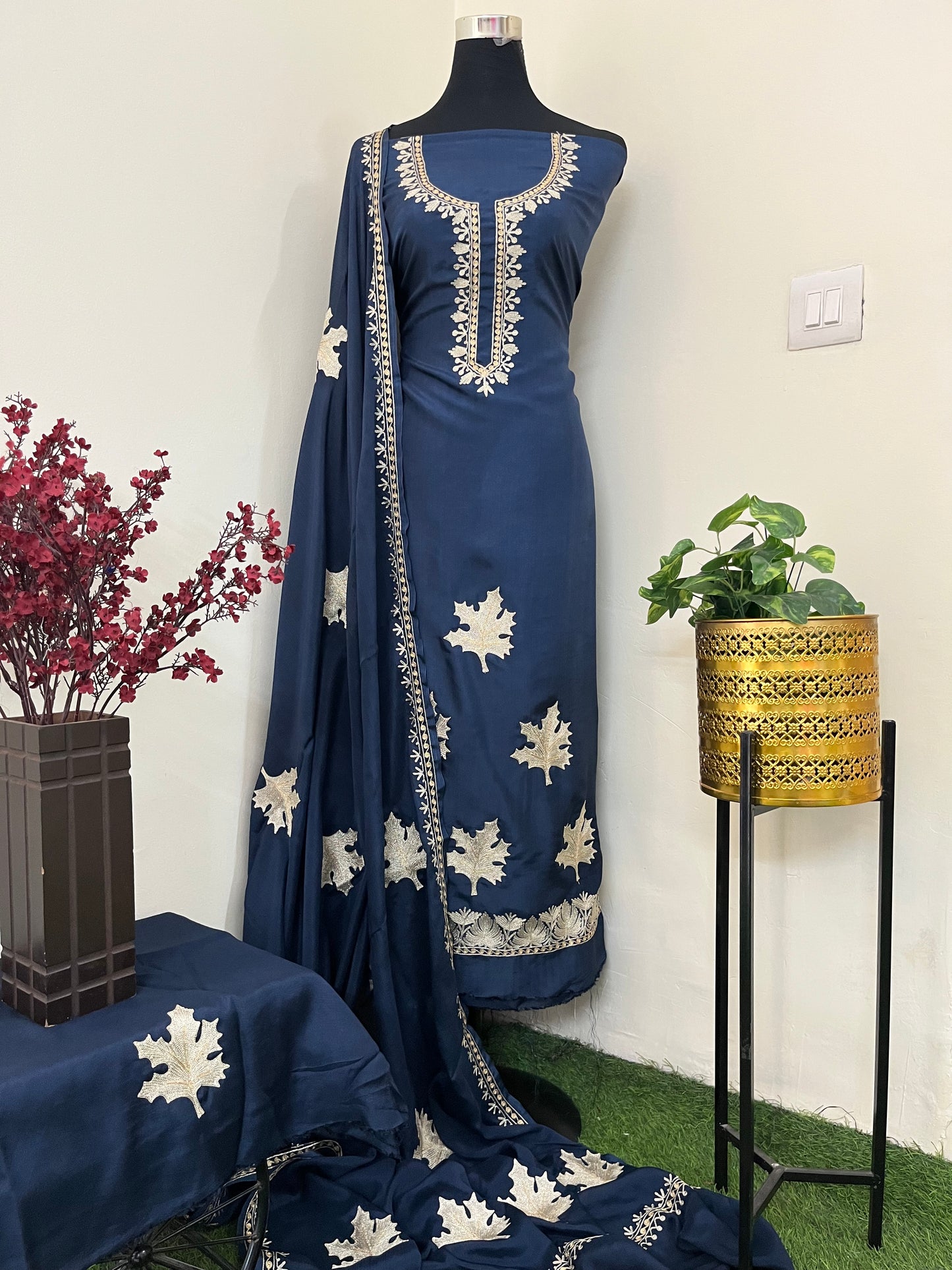 Sanam’ Tilla Embroidered Suit material