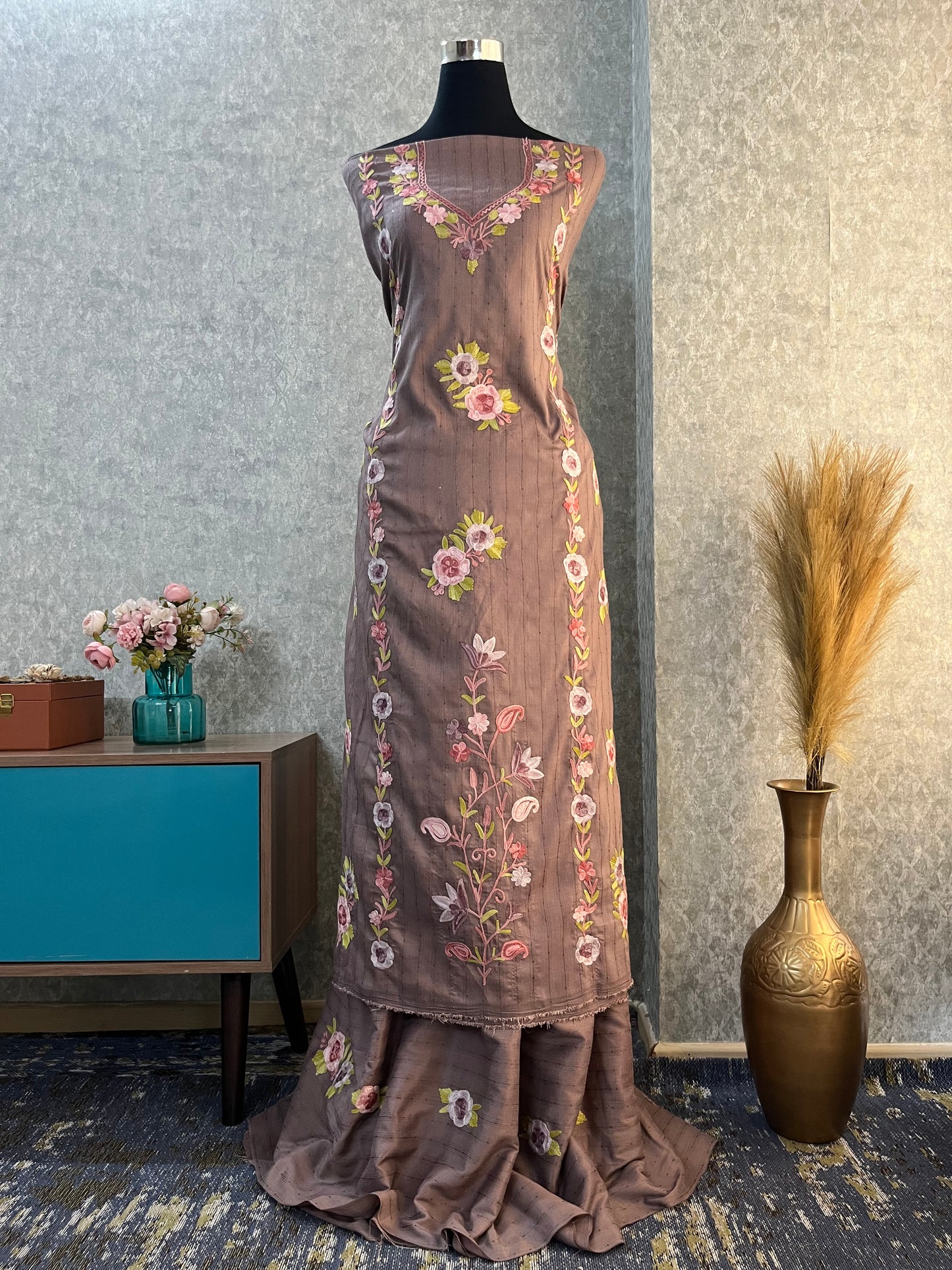 Ash Cotton Unstitched Co-ord Set