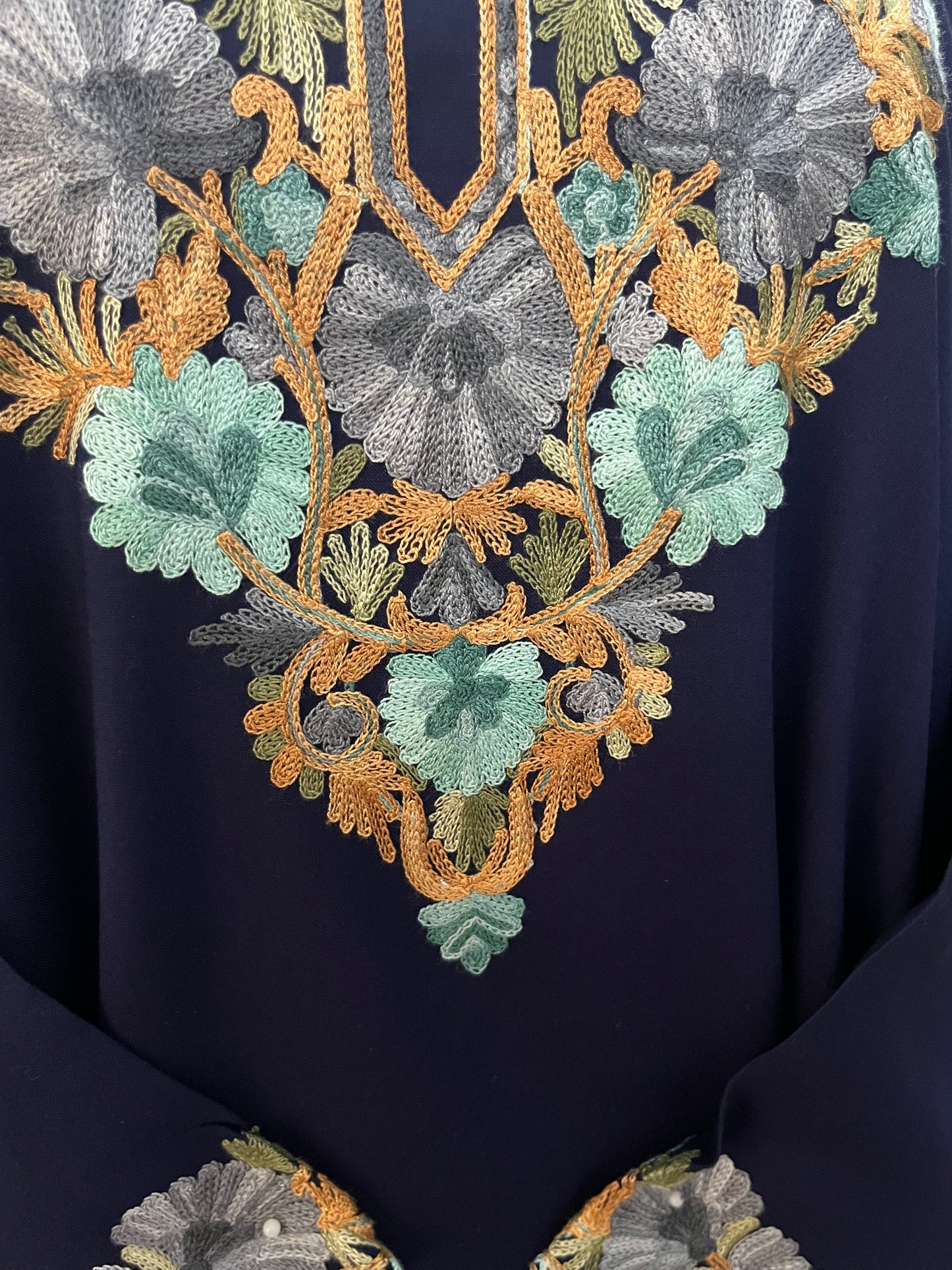 Navy Blue Cotton Stitched Co-ord Set(42)