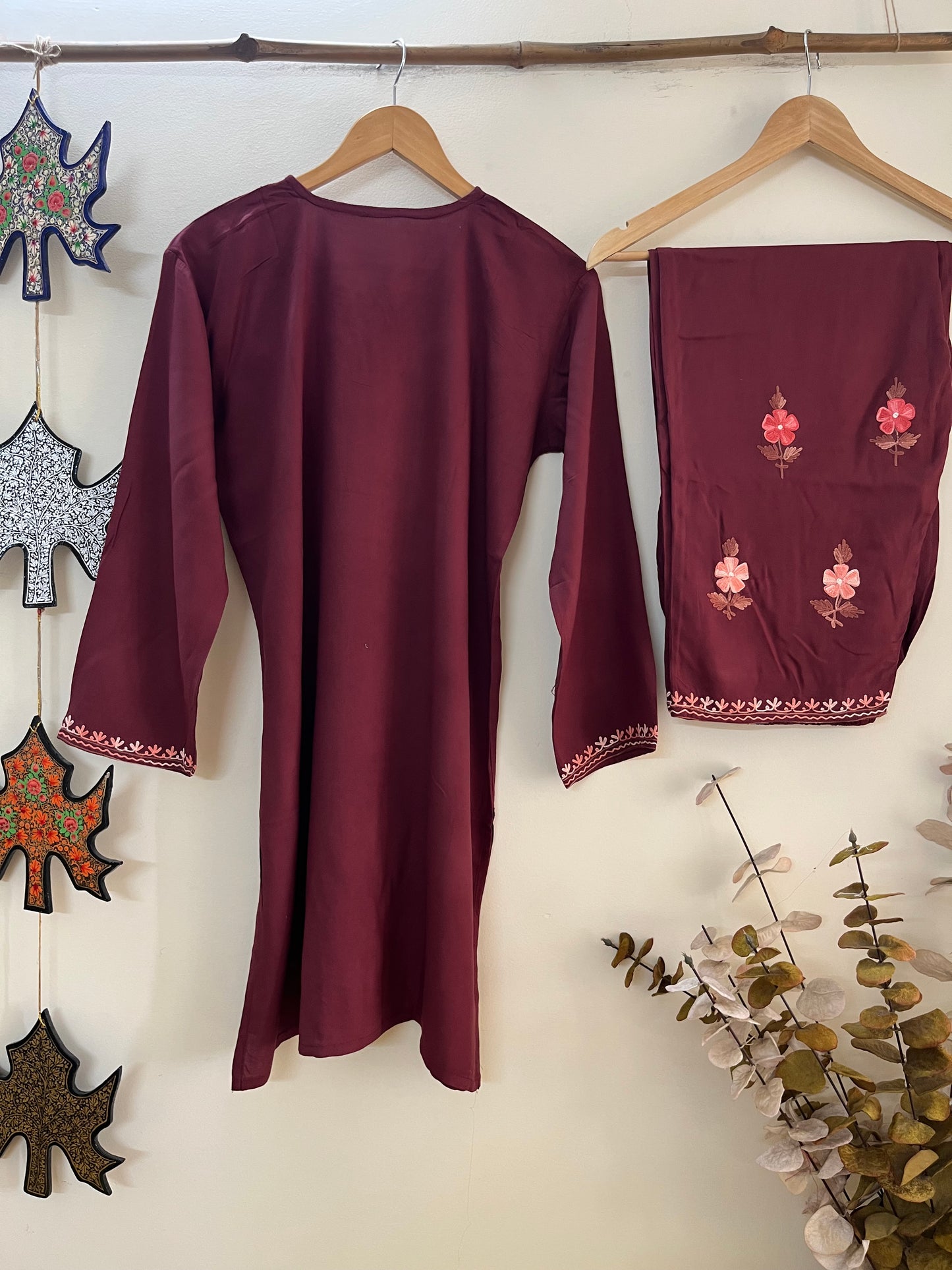 Coffee Cotton Cord Set (Free Size/ XL)