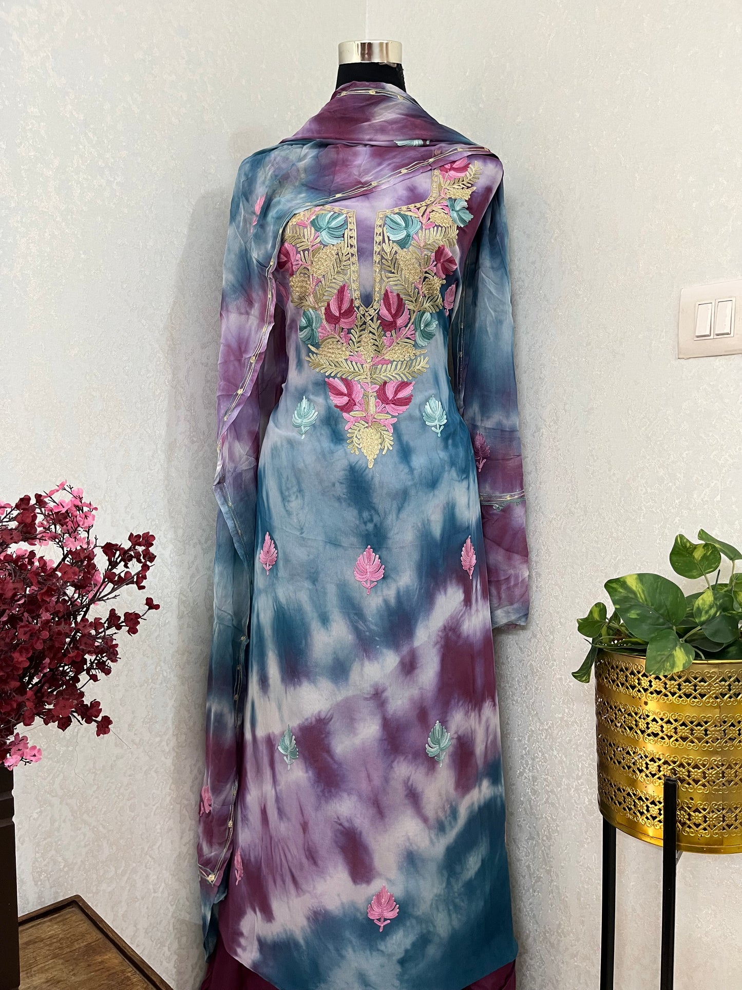 Pure Georgette Ty Dy Kashmiri Suit