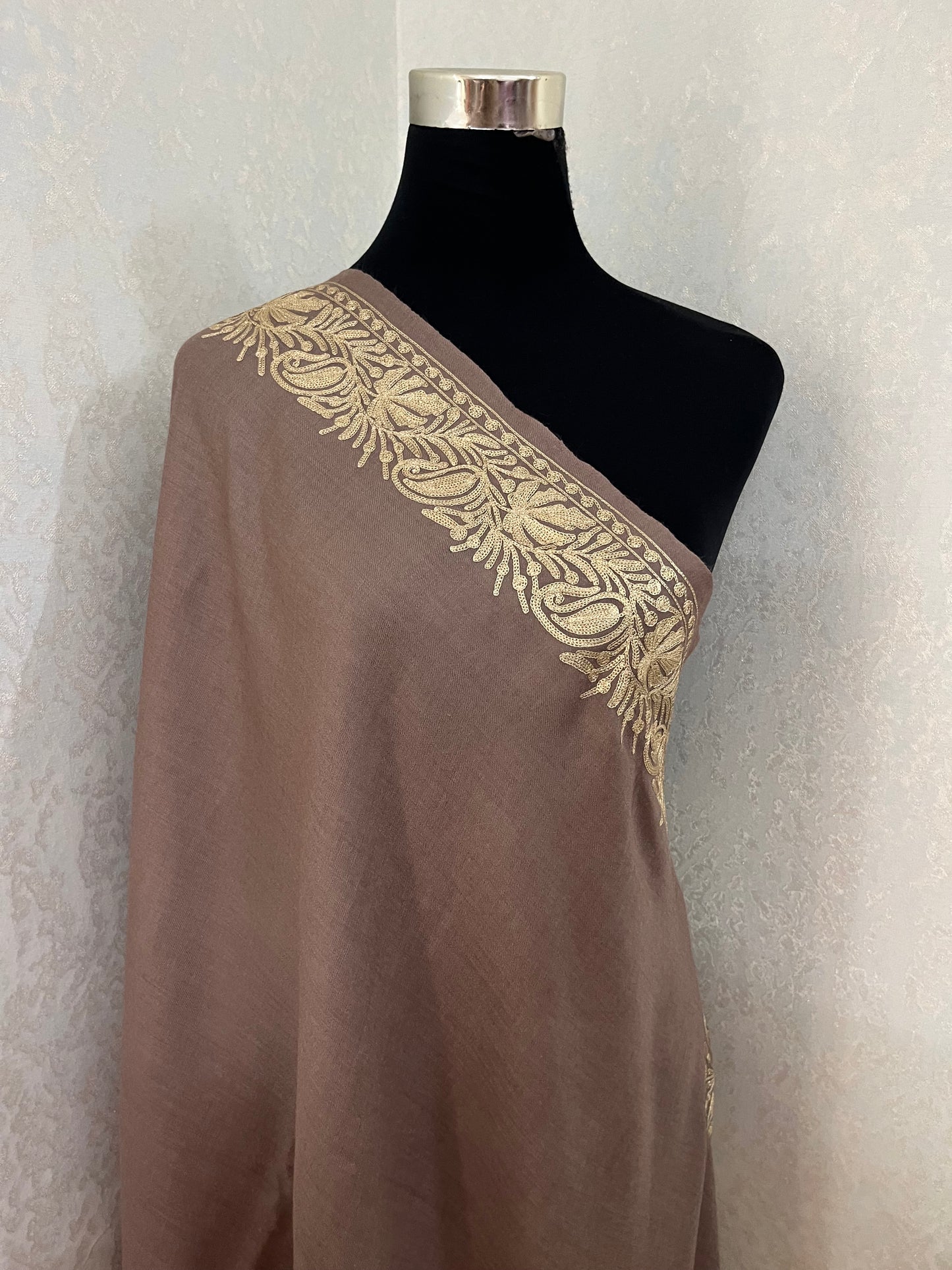 Being Semi Pashmina Tilla Embroidered stole