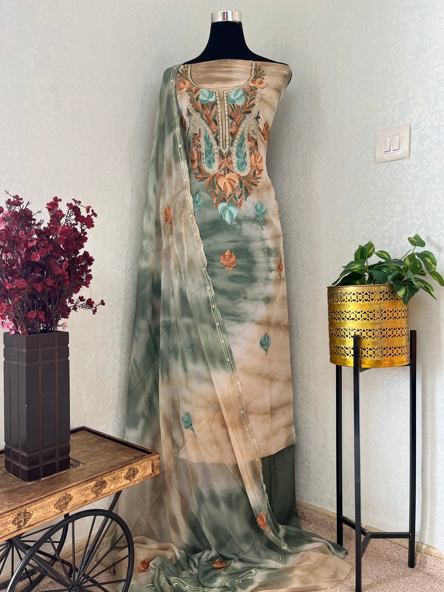 Pure Georgette Ty Dy Kashmiri Suit