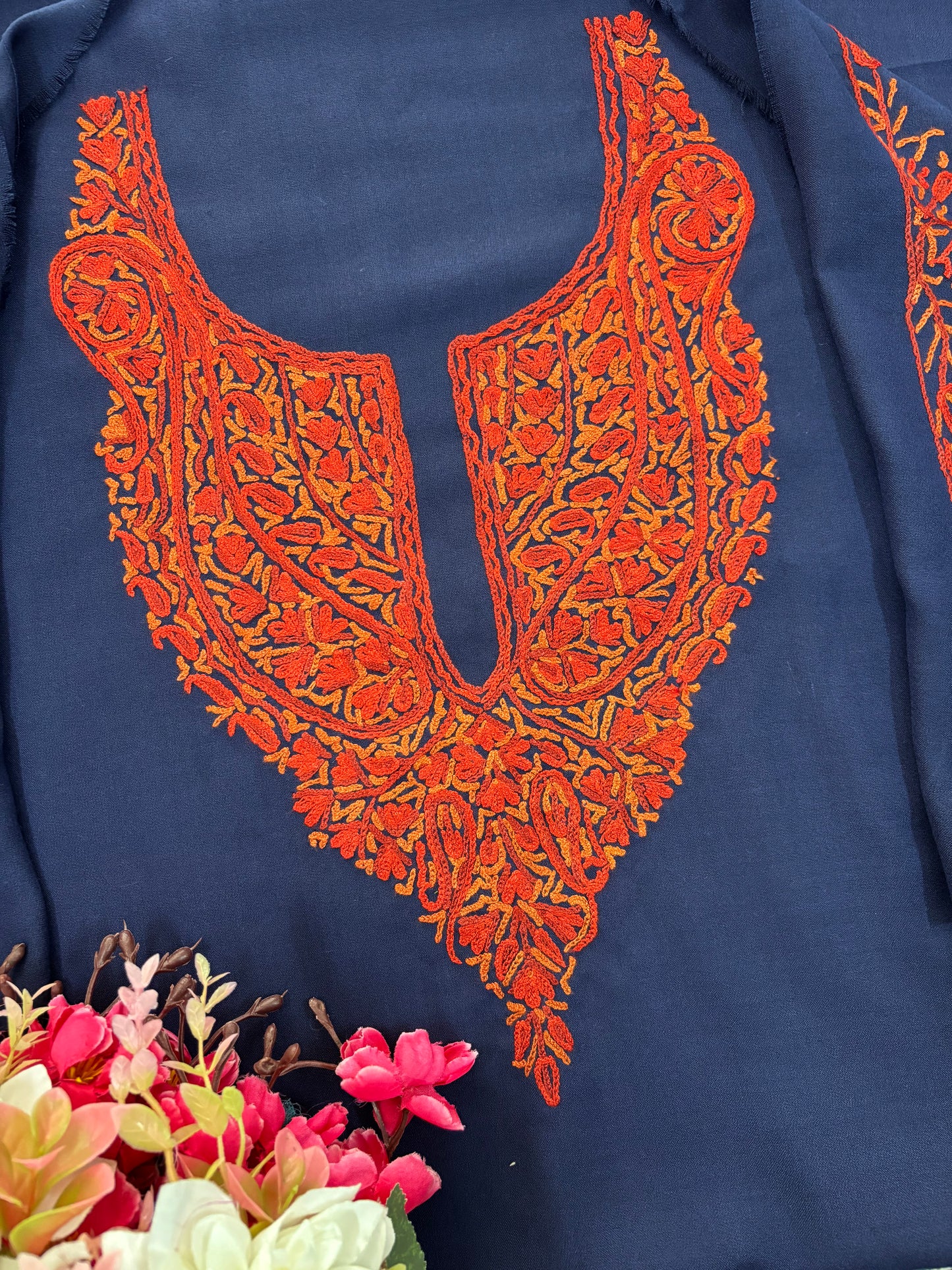 Blue Cotton Cord Set (Hand Embroidered)
