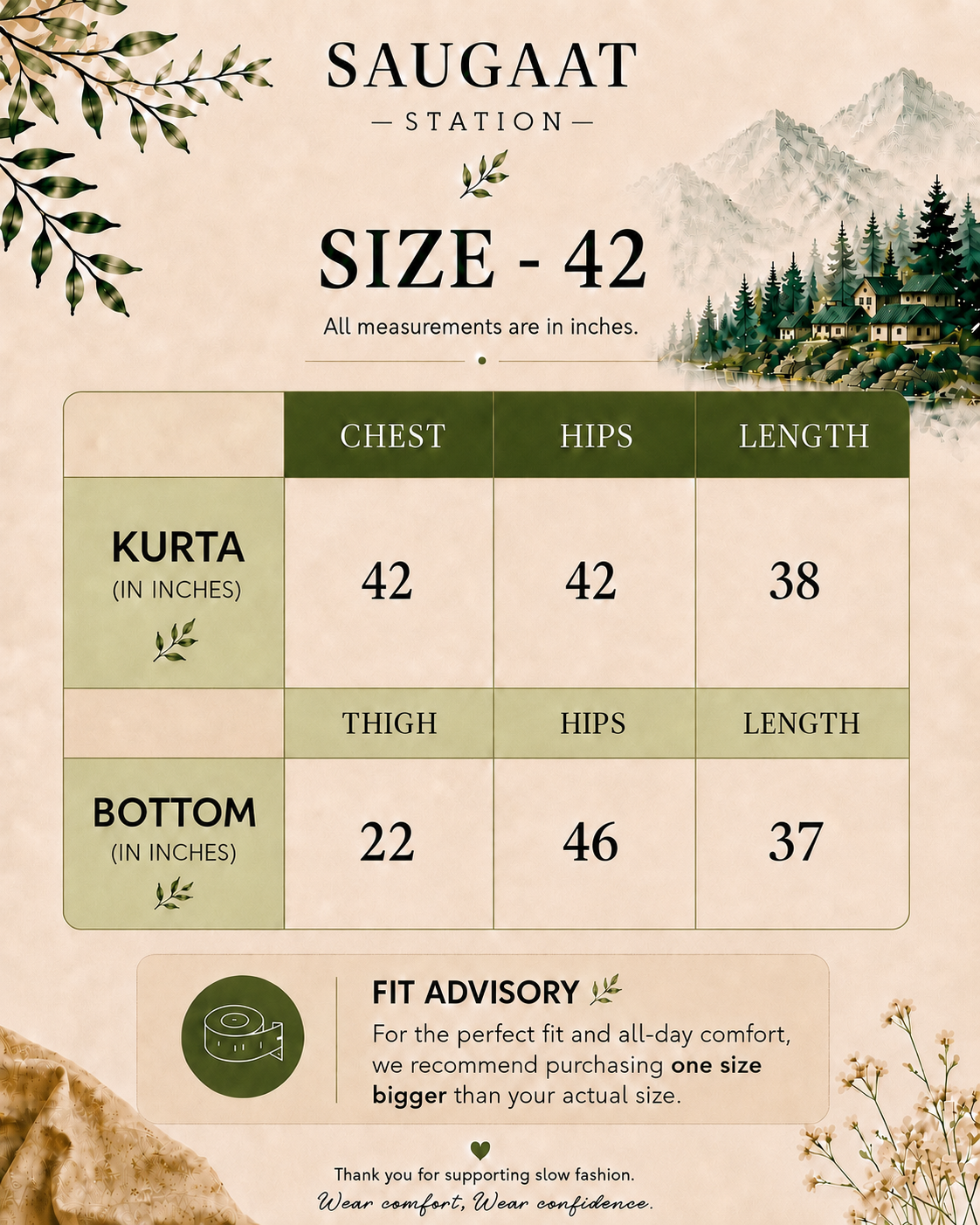 Grey Cotton Stitched Co-ord Set(42)