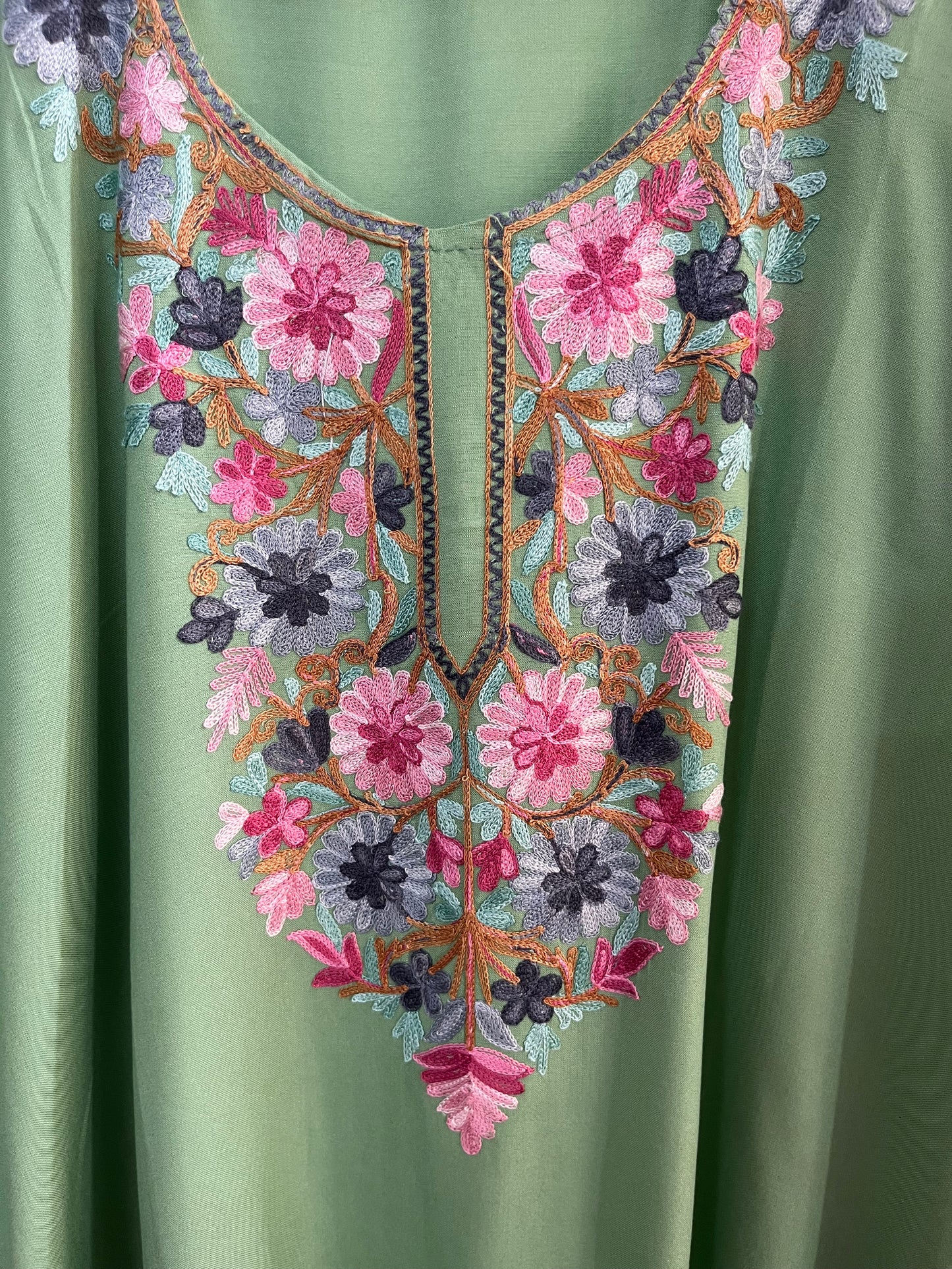 Green Cotton Stitched Co-ord Set(46)