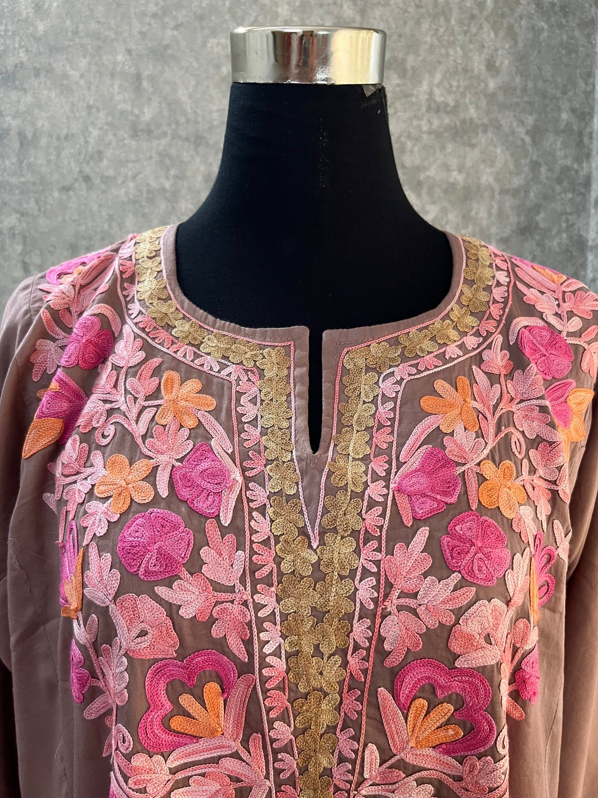 Fuan Cotton Front Jaal Pheran Set  Size(44)
