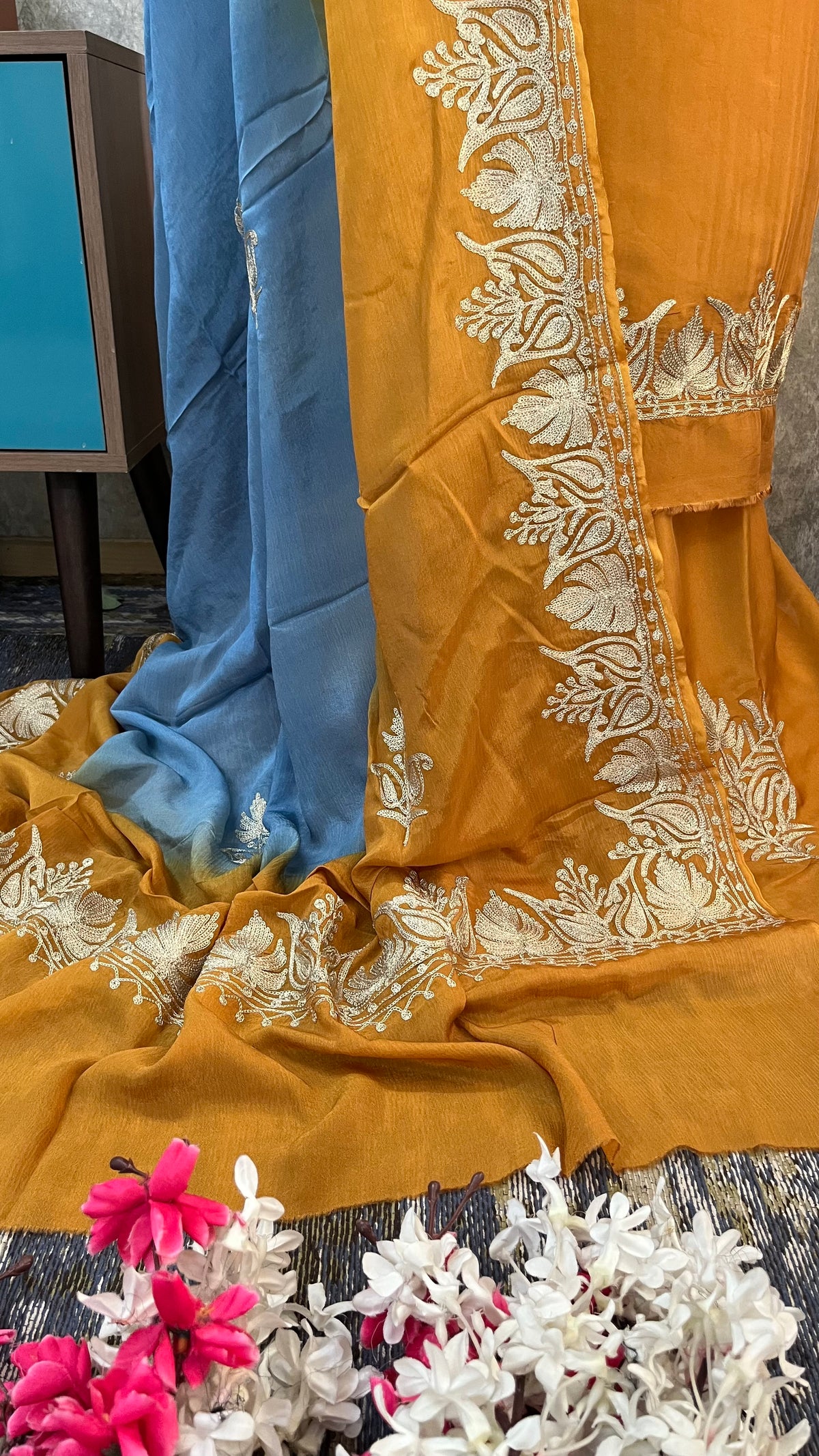 Mustard Sanam Silk Kashmiri Suit