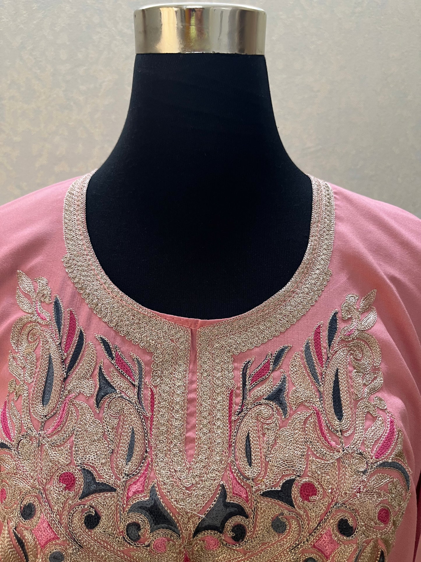 Pink Cotton Stitched Co-ord Set( 42)