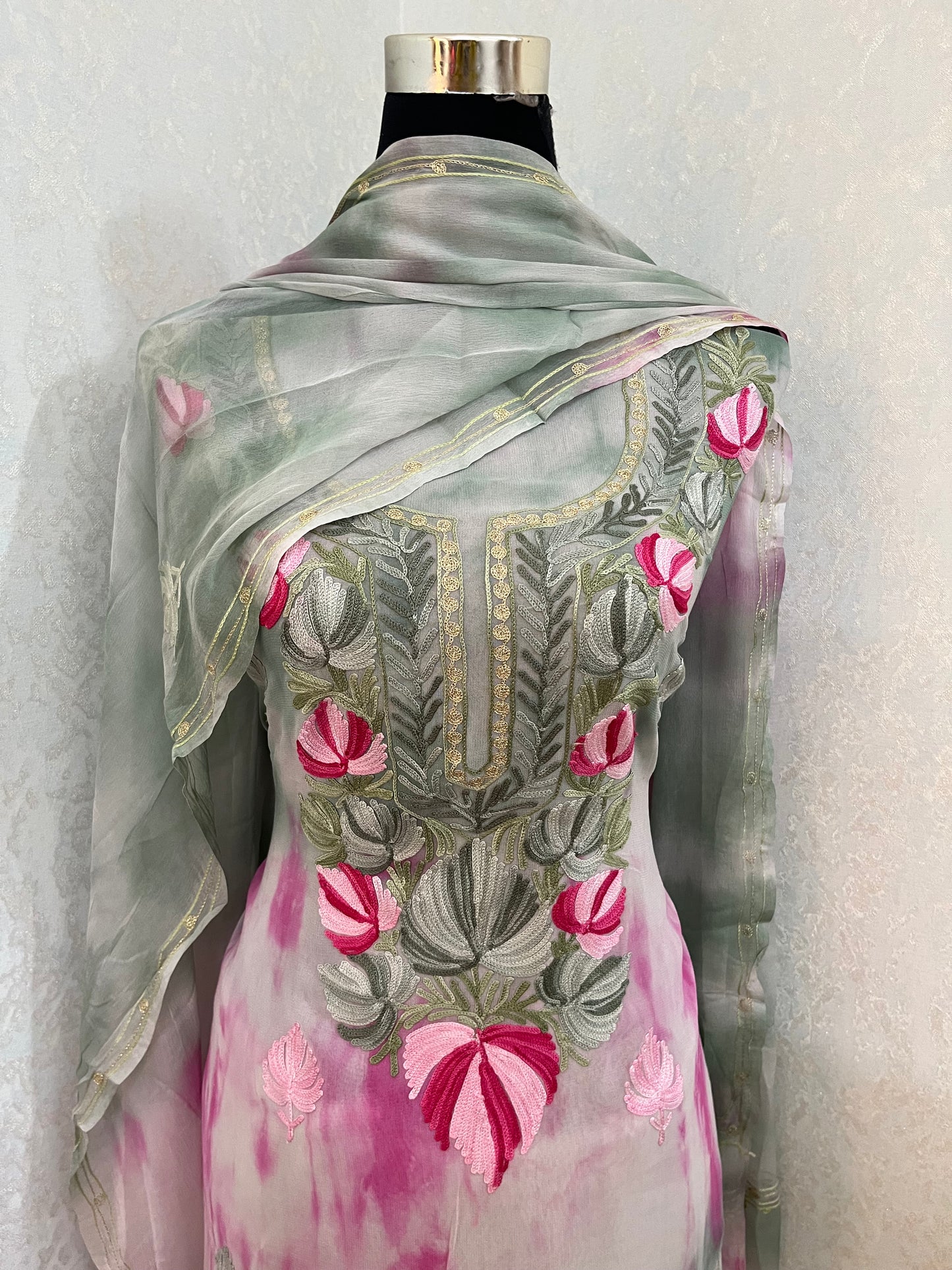 Pure Georgette Ty Dy Kashmiri Suit