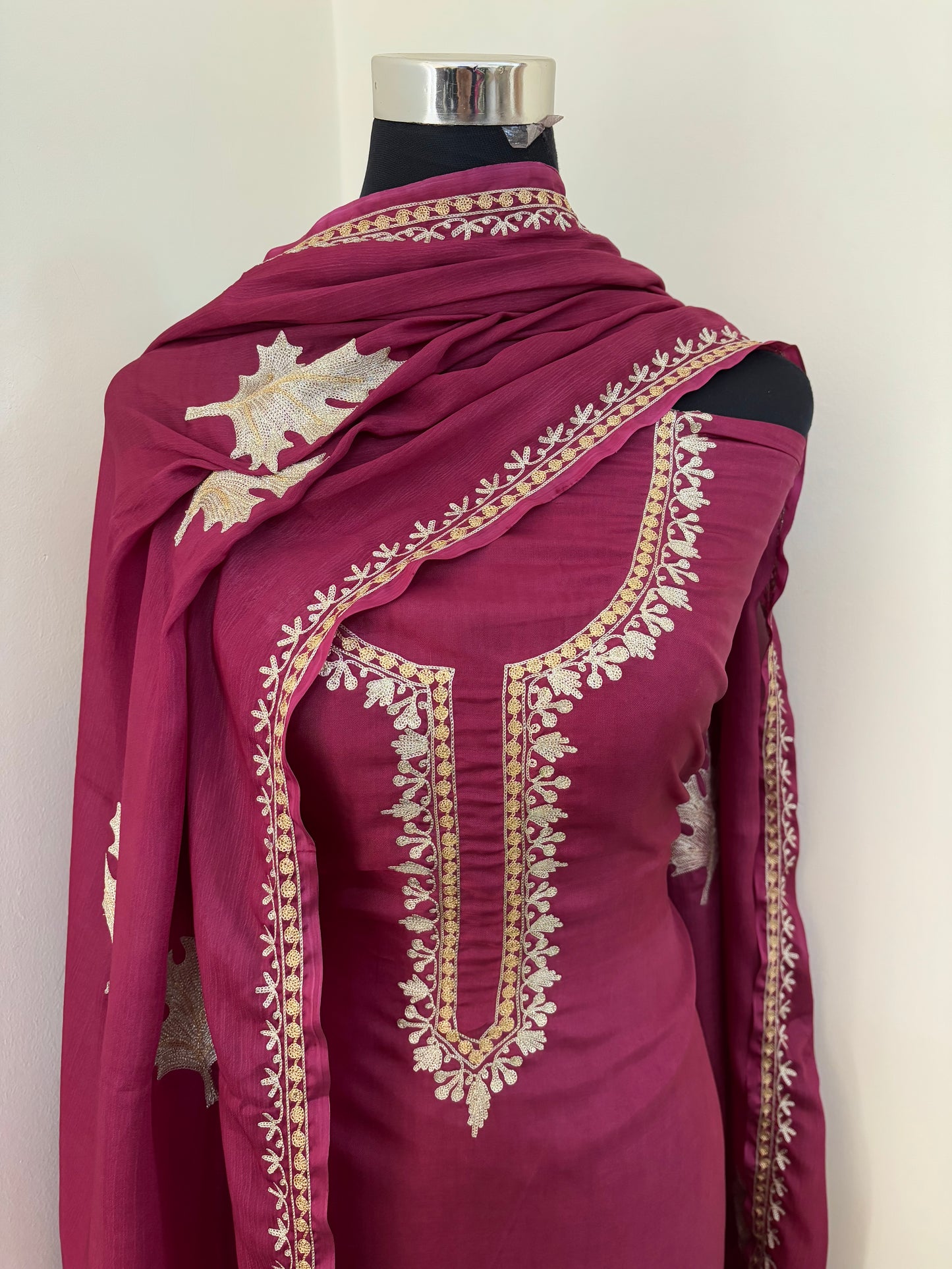 Sanam’ Tilla Embroidered Suit material