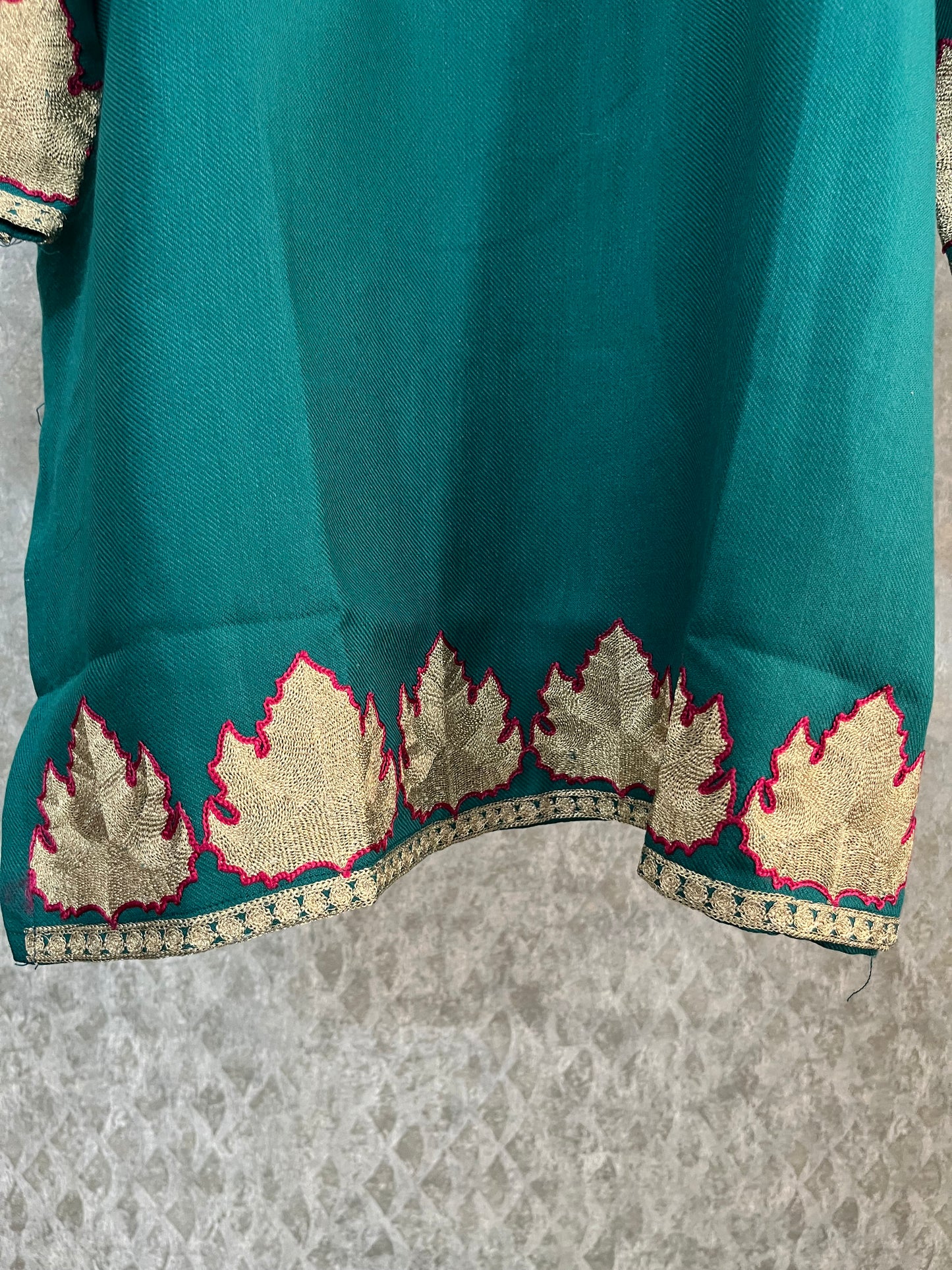 Green Woollen Kashmiri Co-Ord Set ( Size 44)