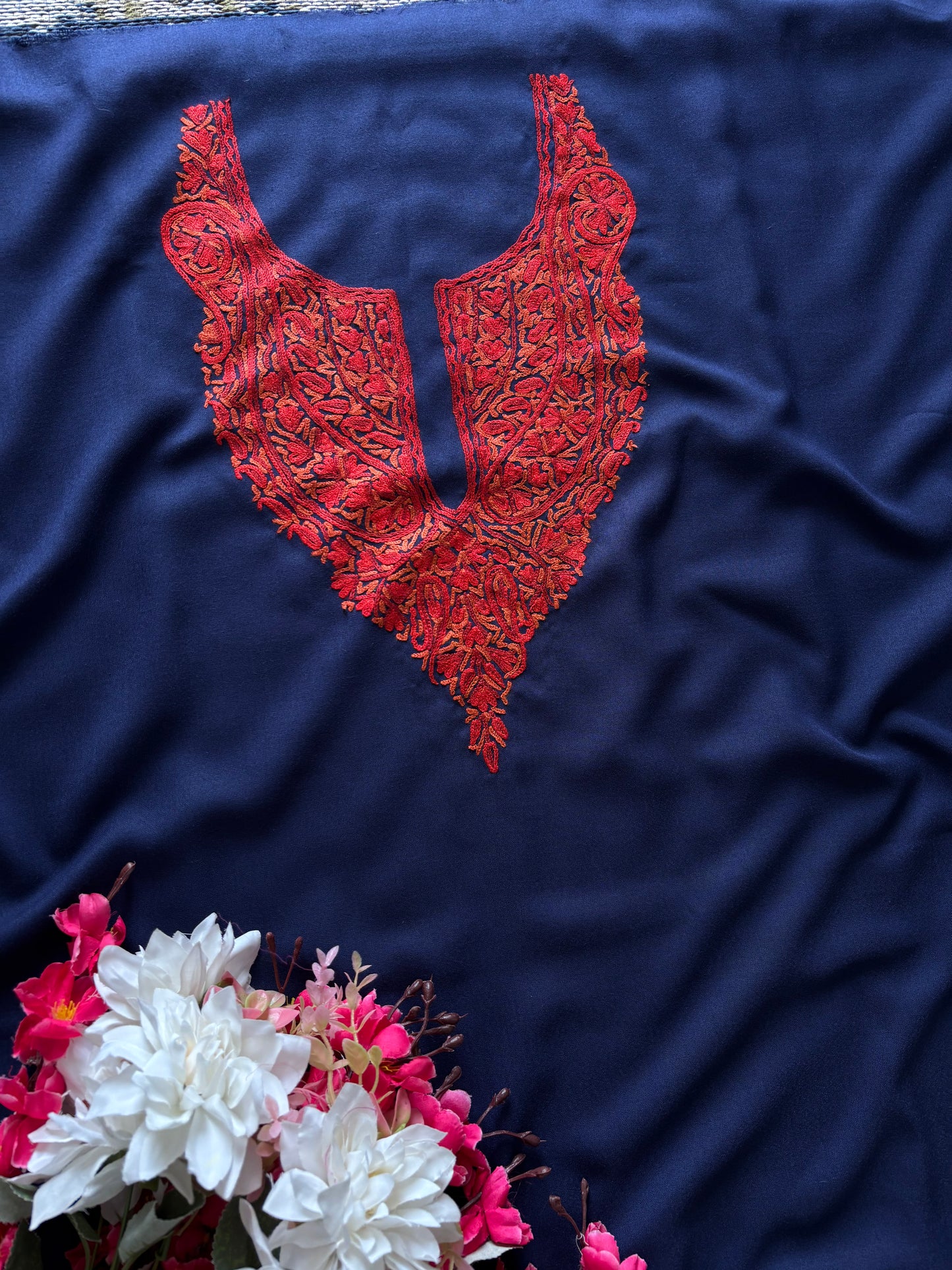 Blue Cotton Cord Set (Hand Embroidered)
