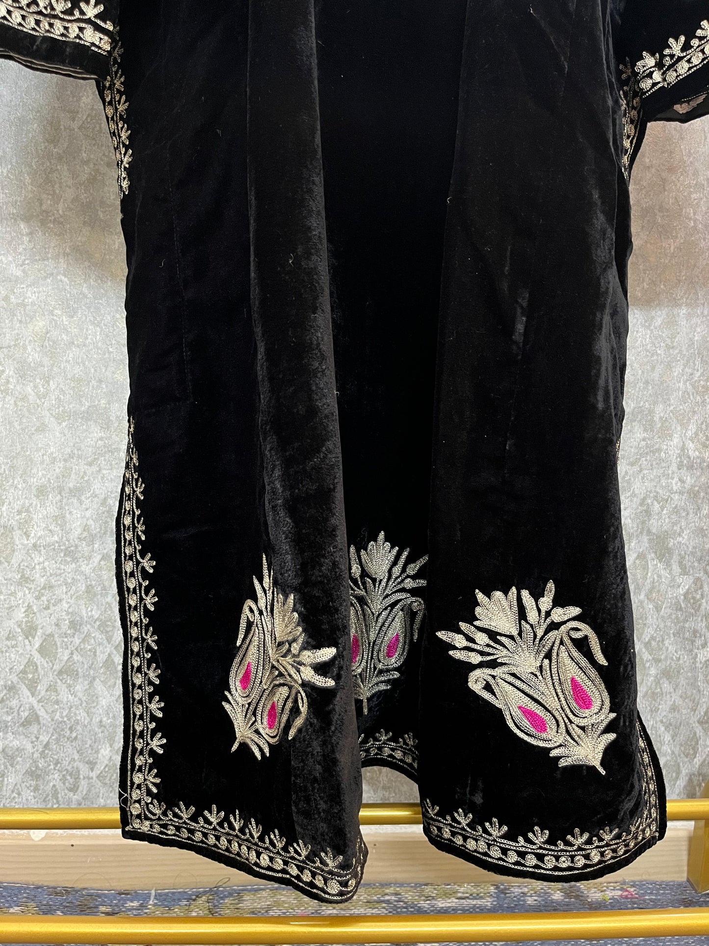 Black Velvet Tilla Pheran (Size 50)
