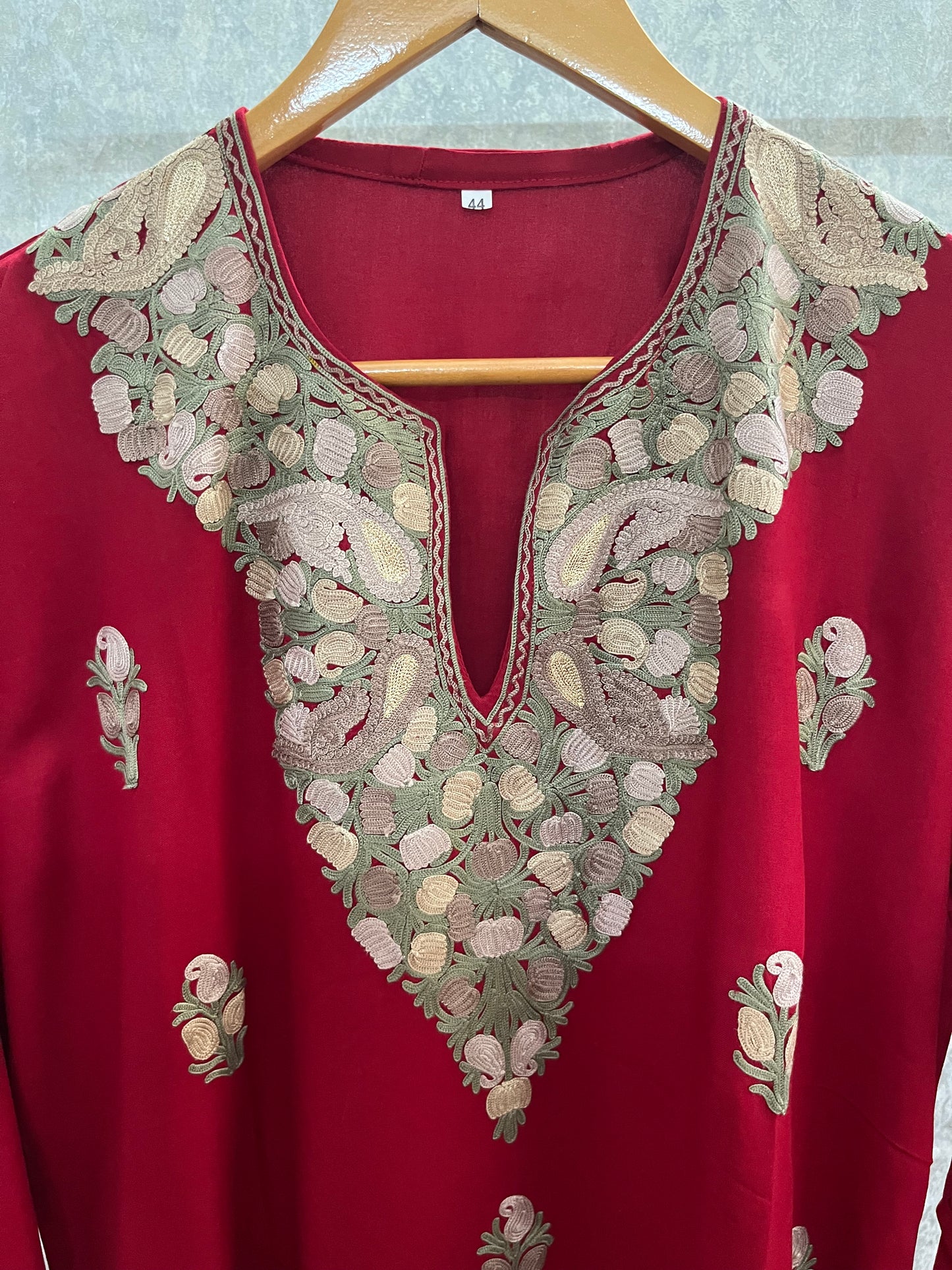 Maroon Cotton Cord Set Size(42)
