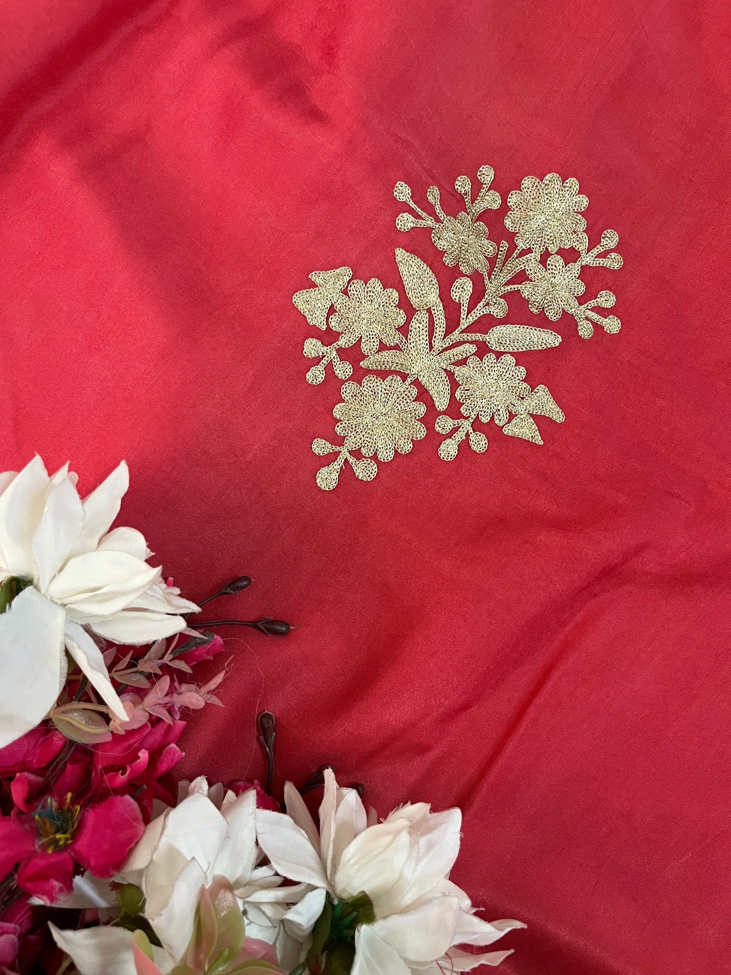 Sanam Electric Blue Silk Kashmiri Suit