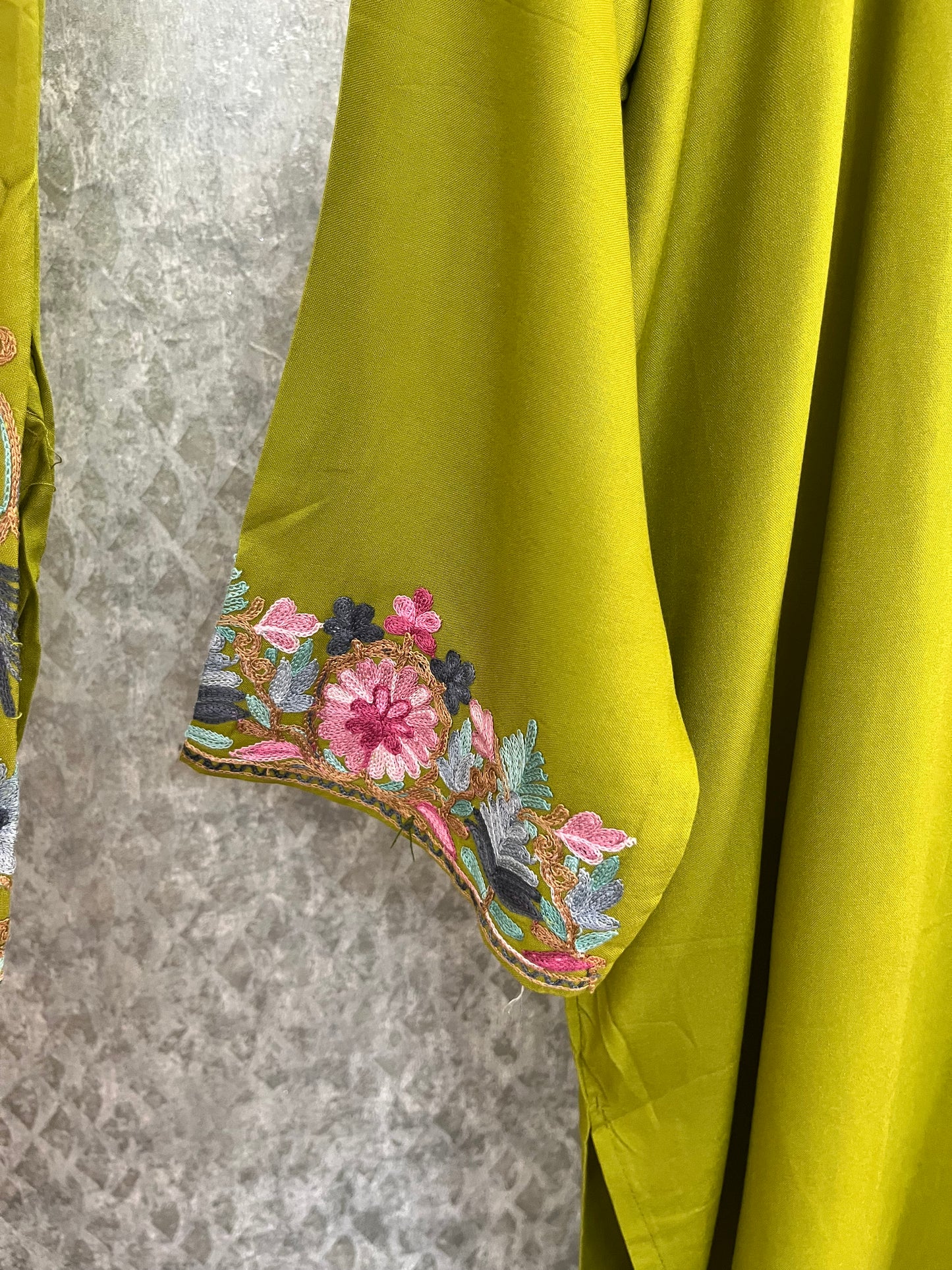 Heena Green Cotton Stitched Co-ord Set(46)