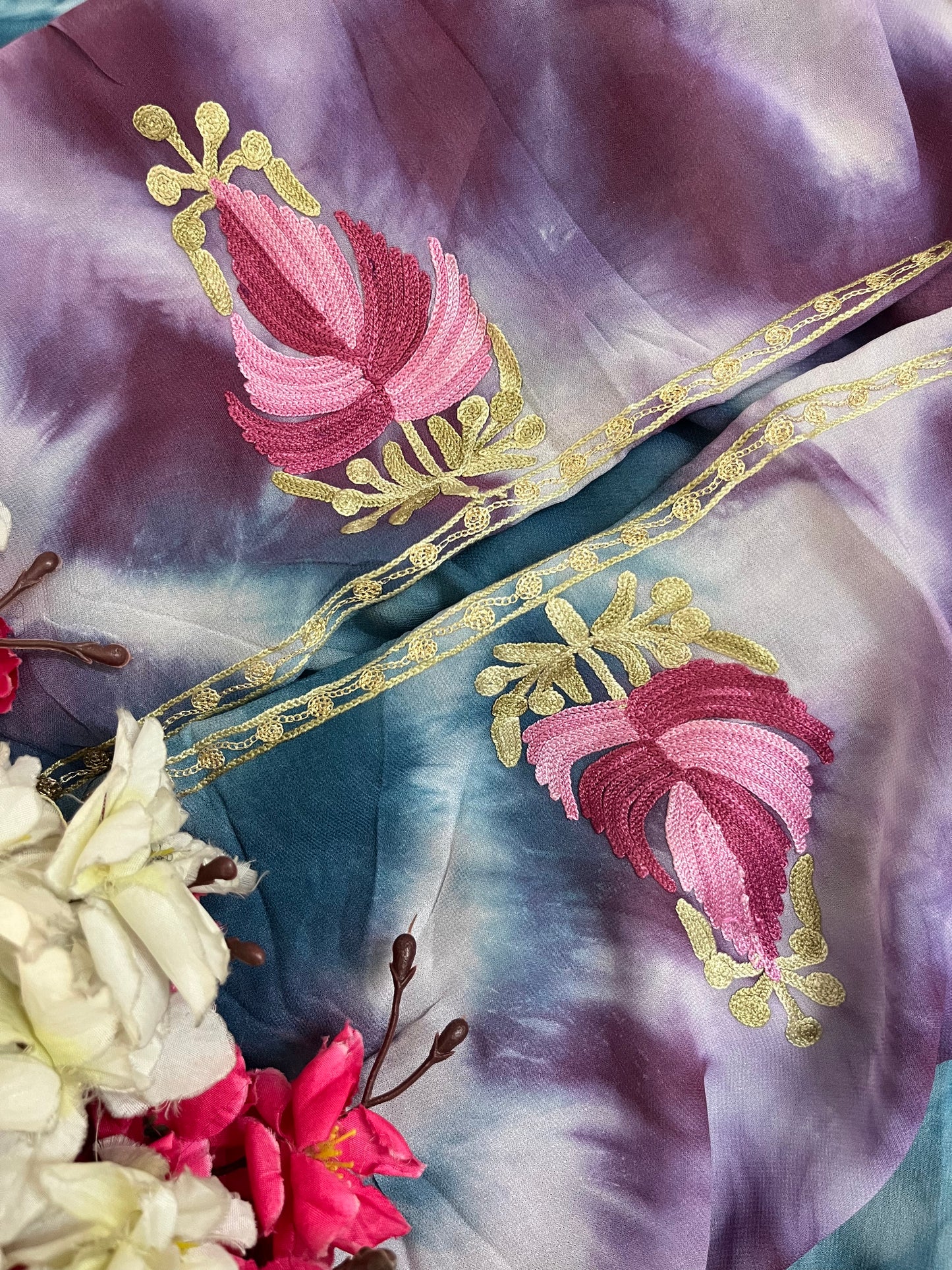 Pure Georgette Ty Dy Kashmiri Suit